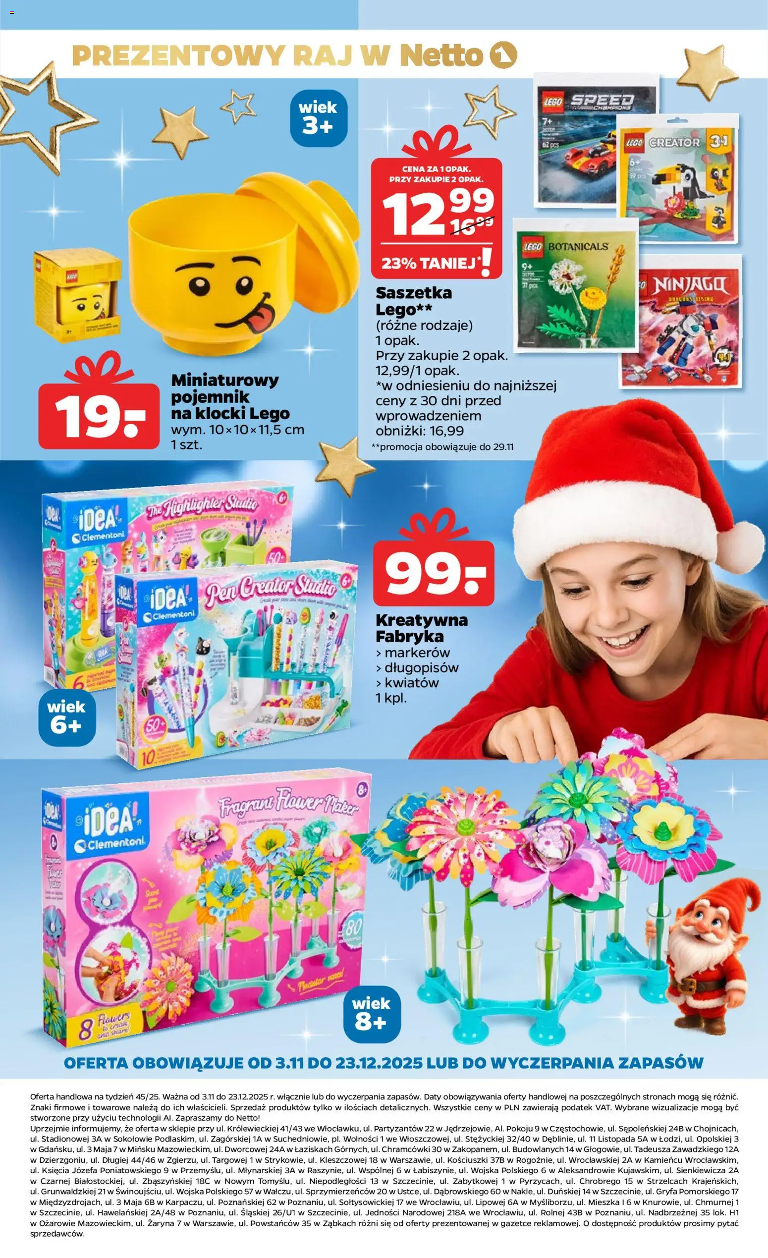 Netto gazetka - Zabawki od 03.11.2025 | Strona: 20 | Produkty: Lego, Klocki Lego