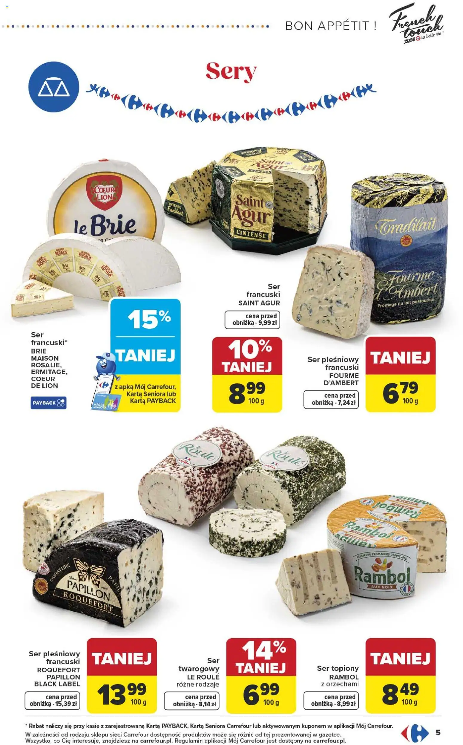 Carrefour gazetka - Bon appétit! od 13.04.2026 | Strona: 5 | Produkty: Karta, Black Label, Sery, Ser