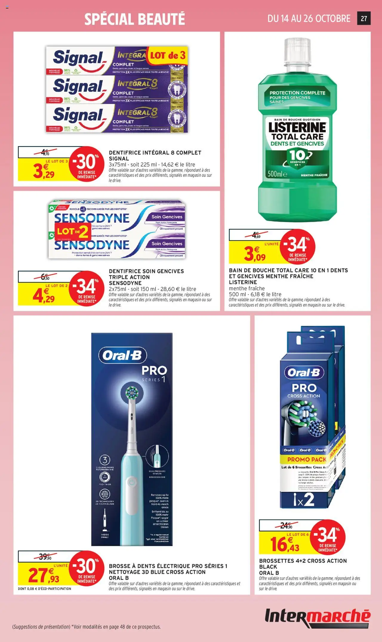 {H1} | Page: 27 | Produits: Oral-b, Menthe, Dentifrice, Bain de bouche
