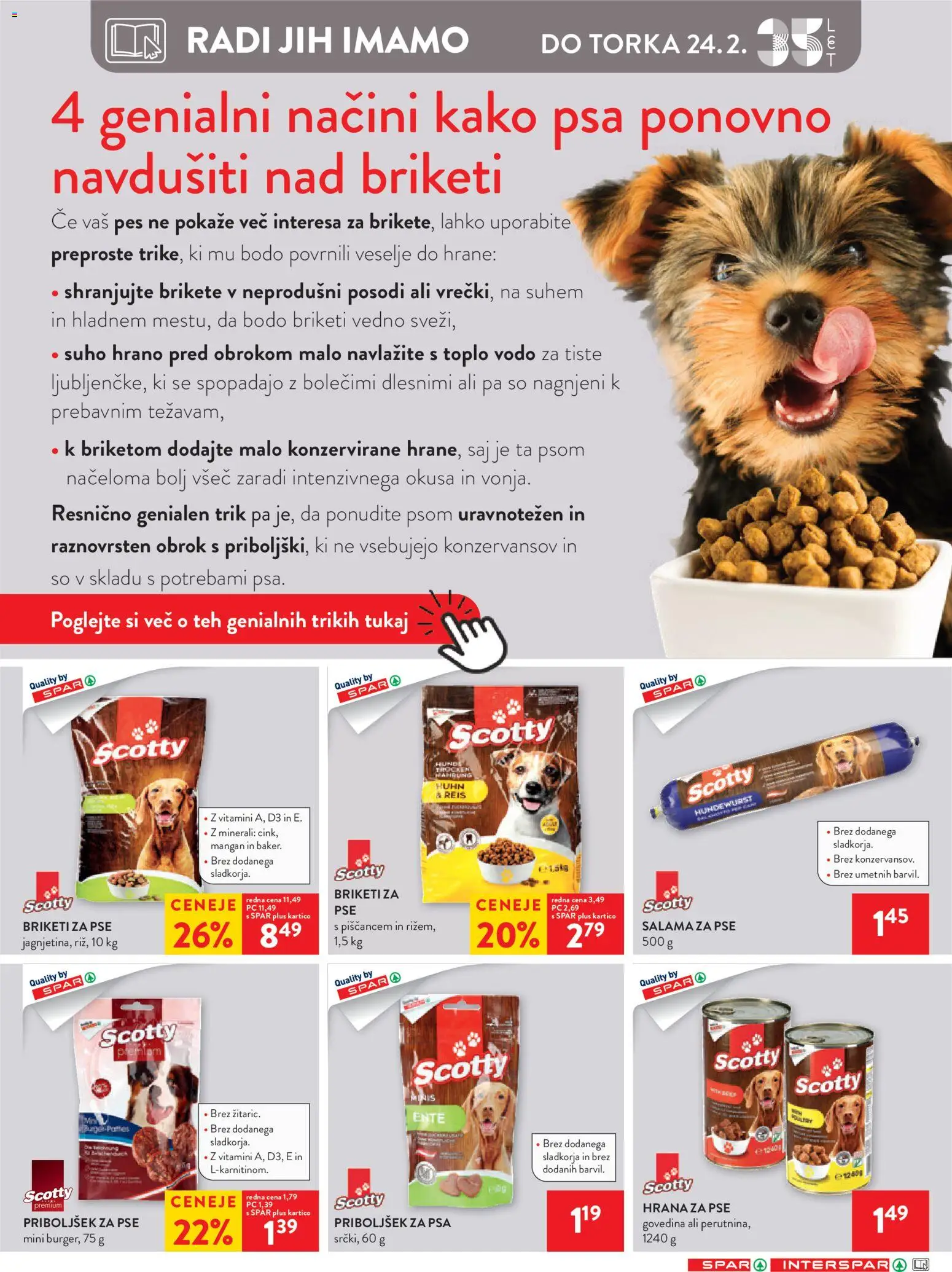 Novi Spar katalog ponudbe – veljaven od 18.02.2026 | Stran: 27 | Izdelki: Hrana za pse, Salama