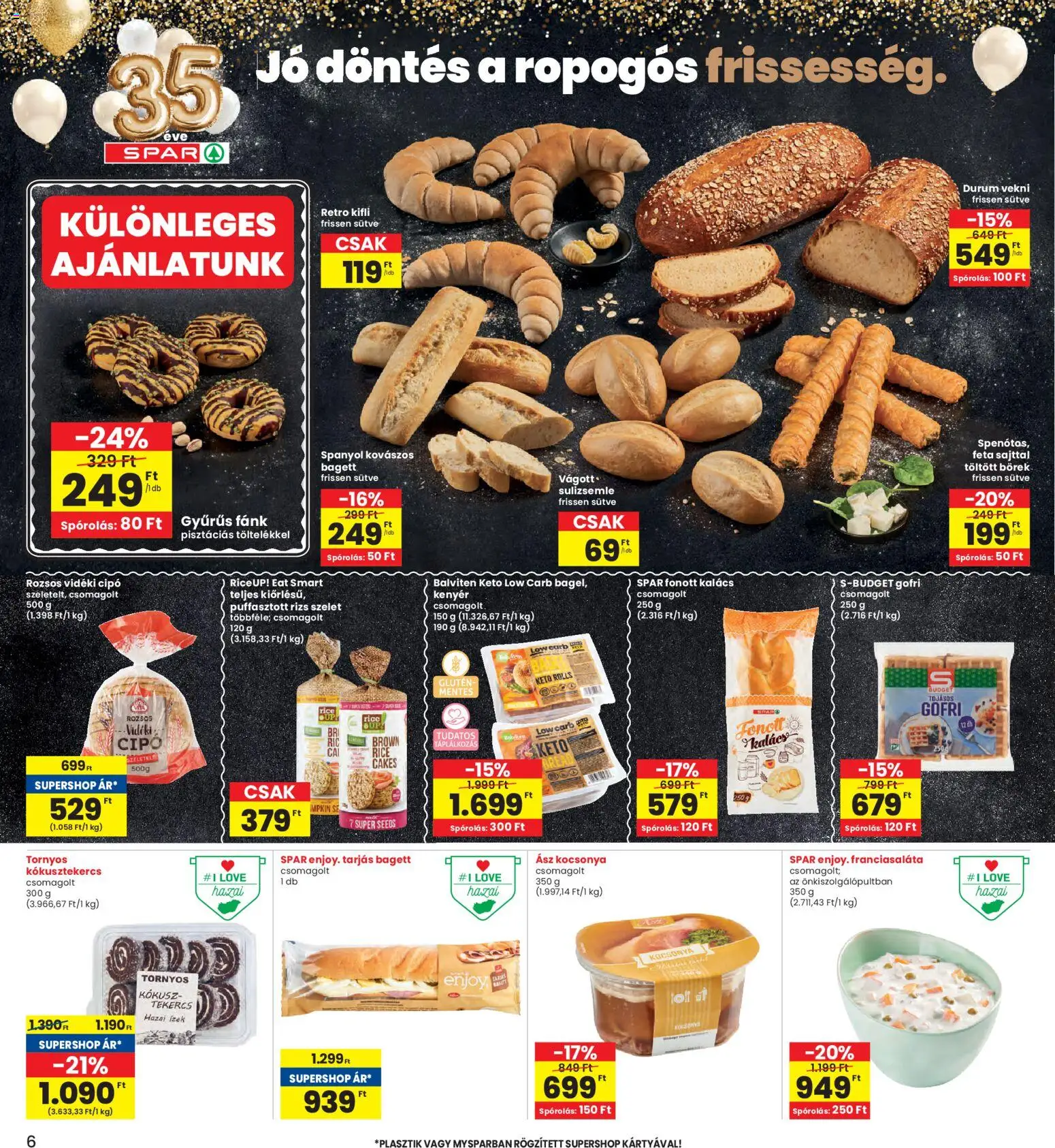 Interspar akciós ujság - amely érvényes a következő dátumtól: 05.02.2026 | Oldal: 6 | Termékek: Fánk, Kifli, Kokusz, Kalács