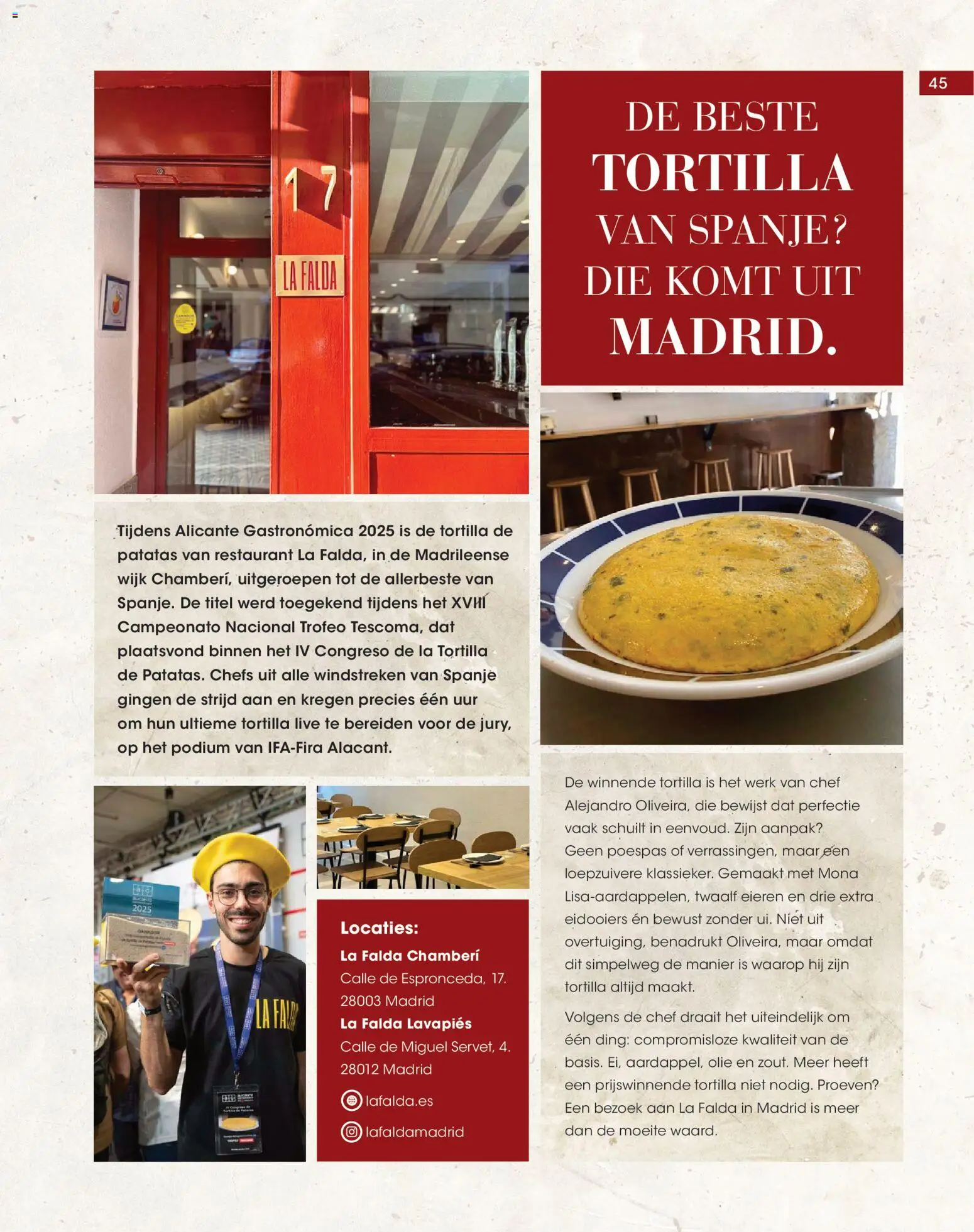 {H1} | Pagina: 45 | Producten: Eieren, Olie, Tortilla, La