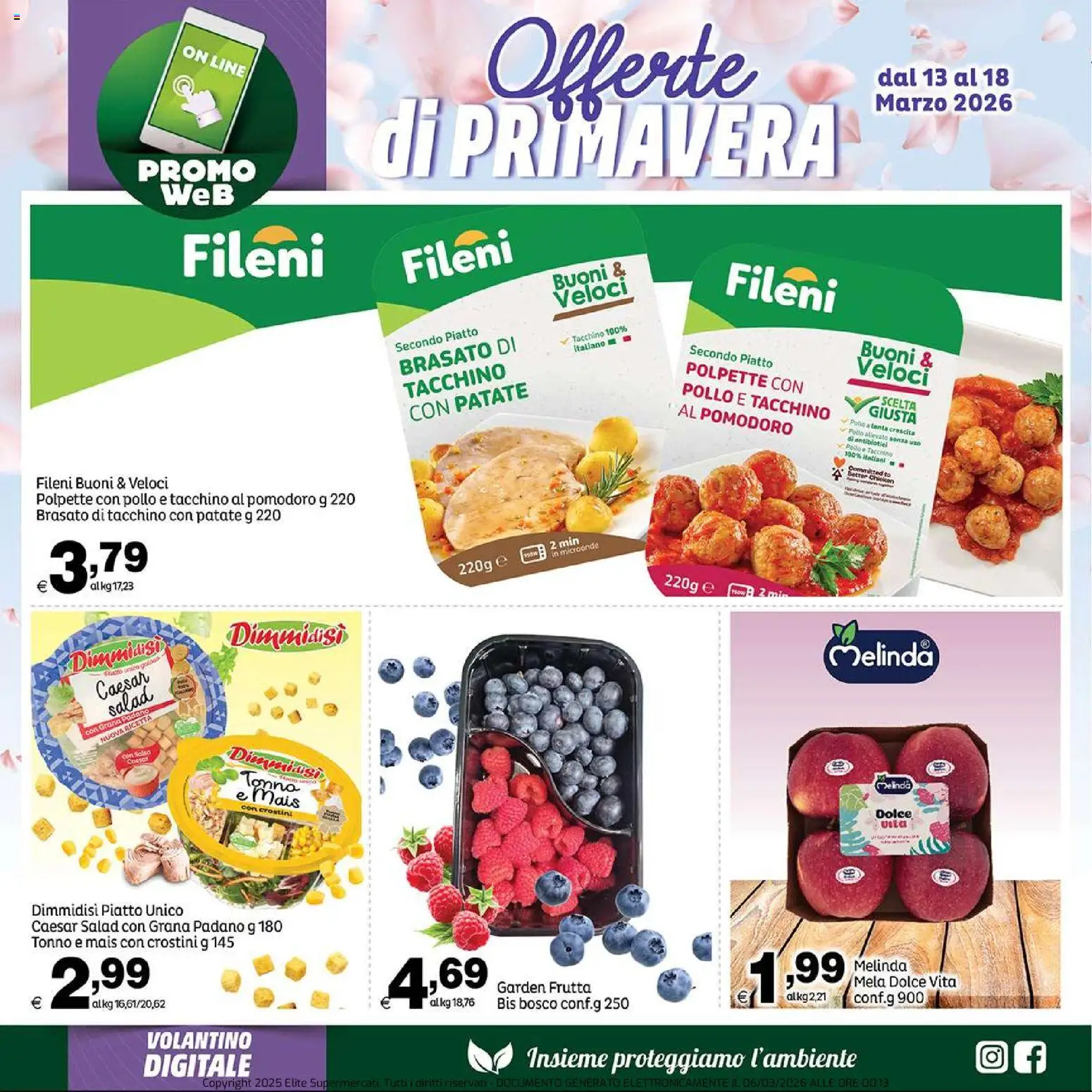 Volantino Elite Supermercati del 13.03.2026 | Pagina: 6 | Prodotti: Pollo, Patate, Mais, Piatto