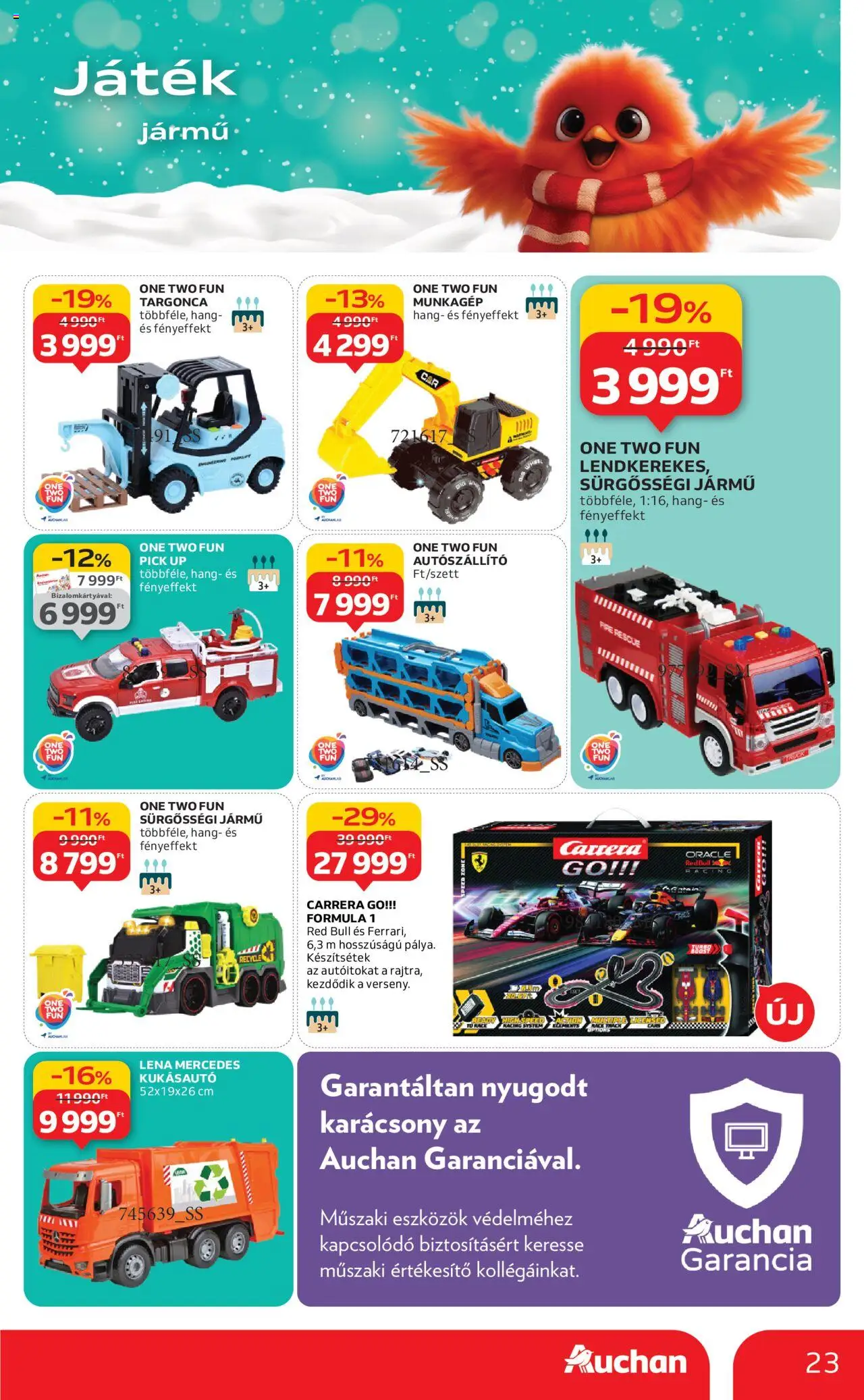 Auchan akciós ujság - amely érvényes a következő dátumtól: 24.10.2025 | Oldal: 23 | Termékek: Játék, Pick, Red bull