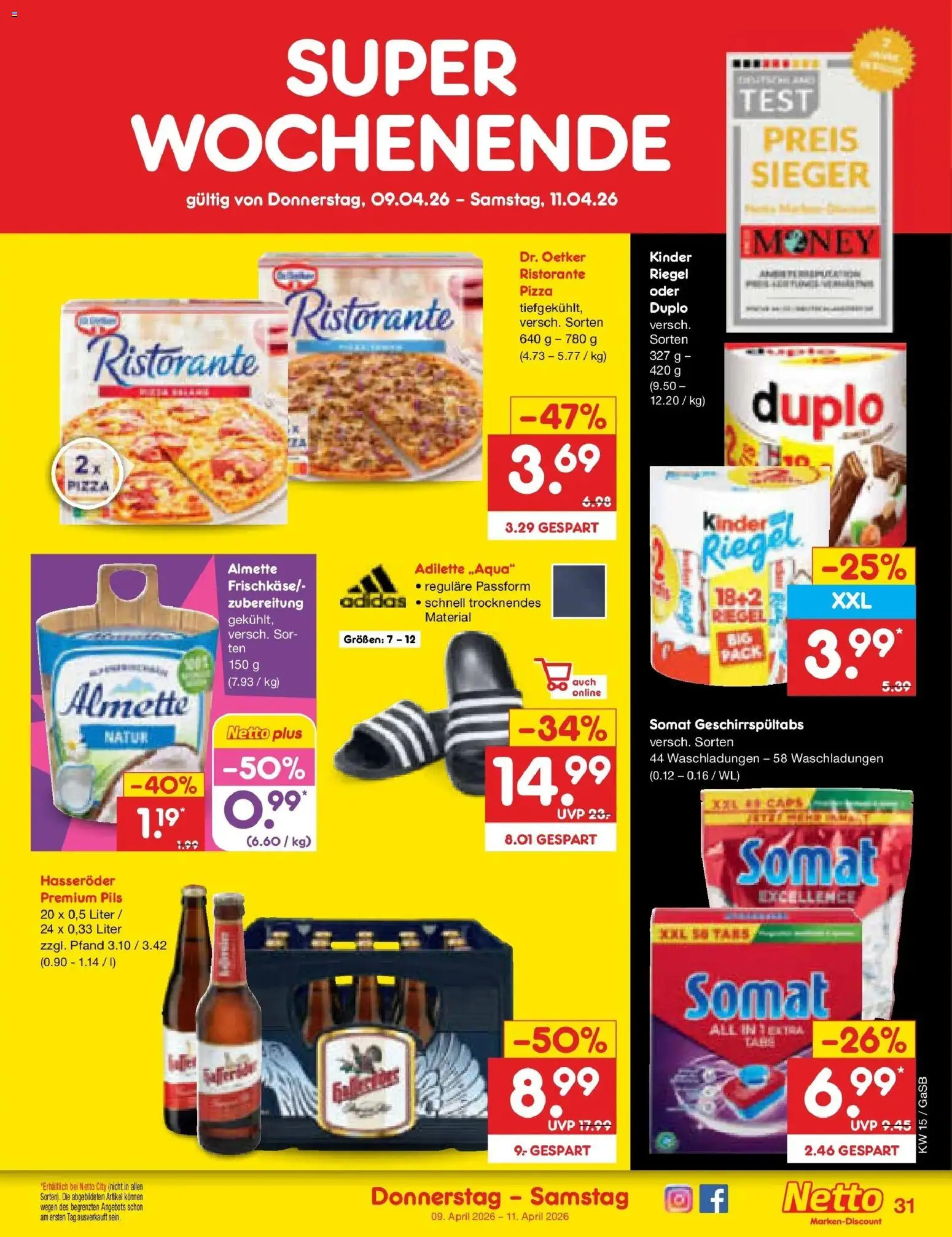 Netto Marken-Discount Prospekt Bremen-Lesum	 – gültig ab 07.04.2026 | Seite: 47 | Produkte: Almette, Pils, Pizza, Hasseröder