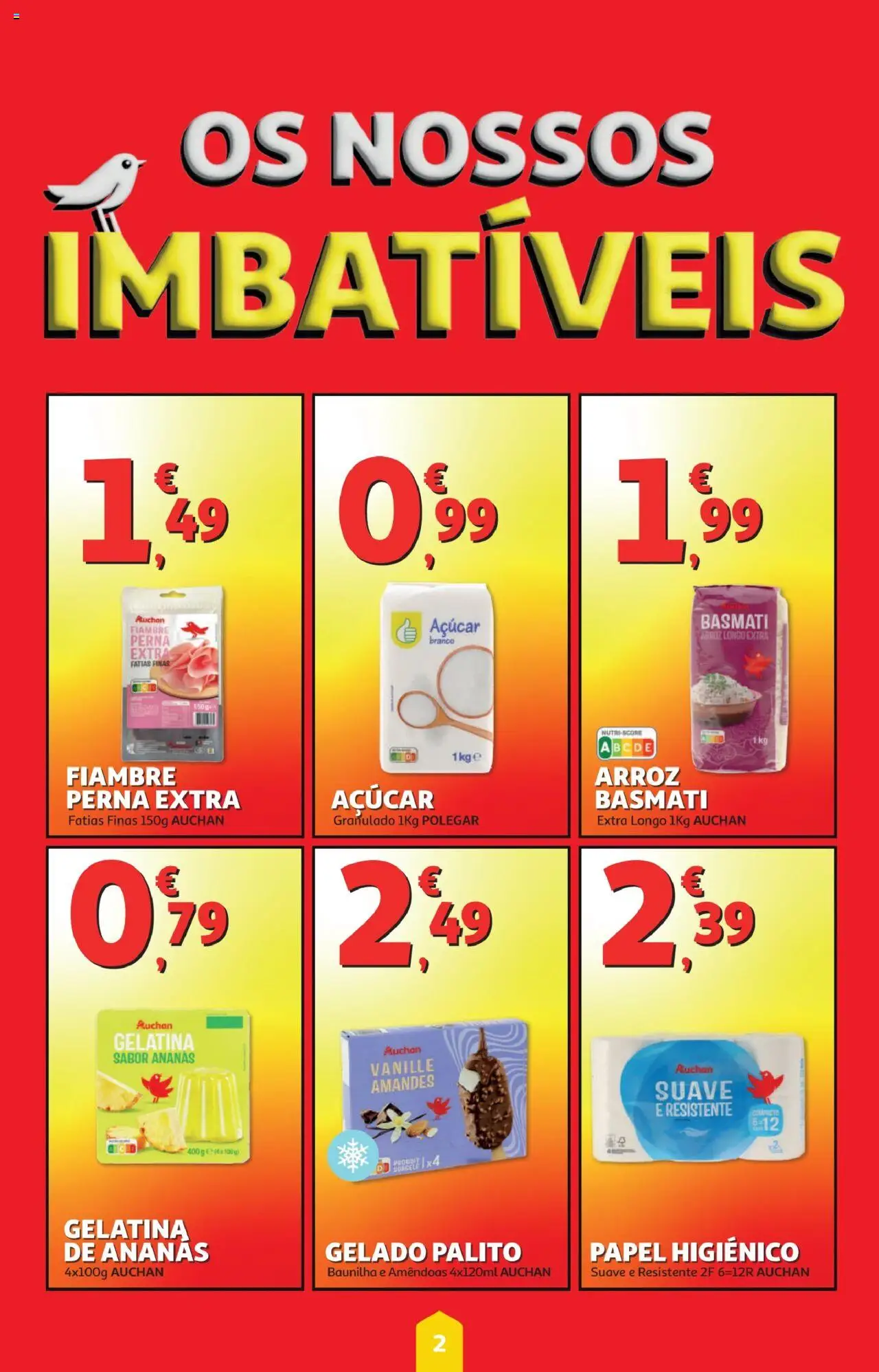 Minipreço folheto │ válido de 07.08.2025 | Página: 2 | Produtos: Amêndoas, Papel higiénico, Gelado, Arroz