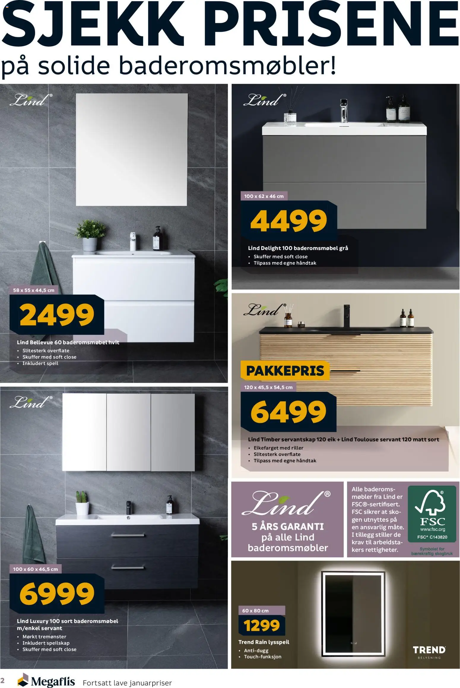 {H1} | Side: 2 | Produkter: Servant, Speil, Speilskap, Håndtak