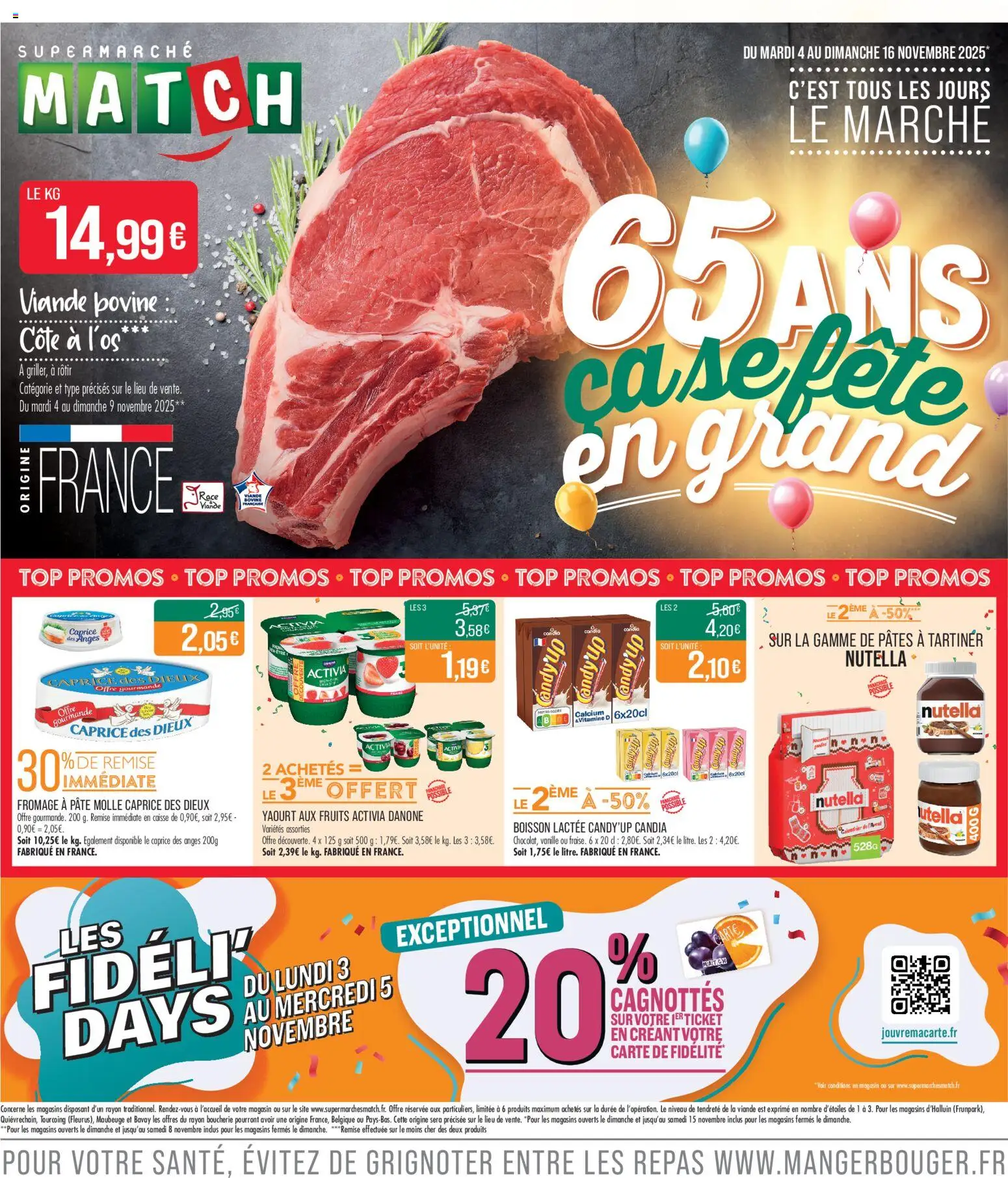 {H1} | Page: 1 | Produits: Calendrier, Caprice des dieux, Viande, Pâtes