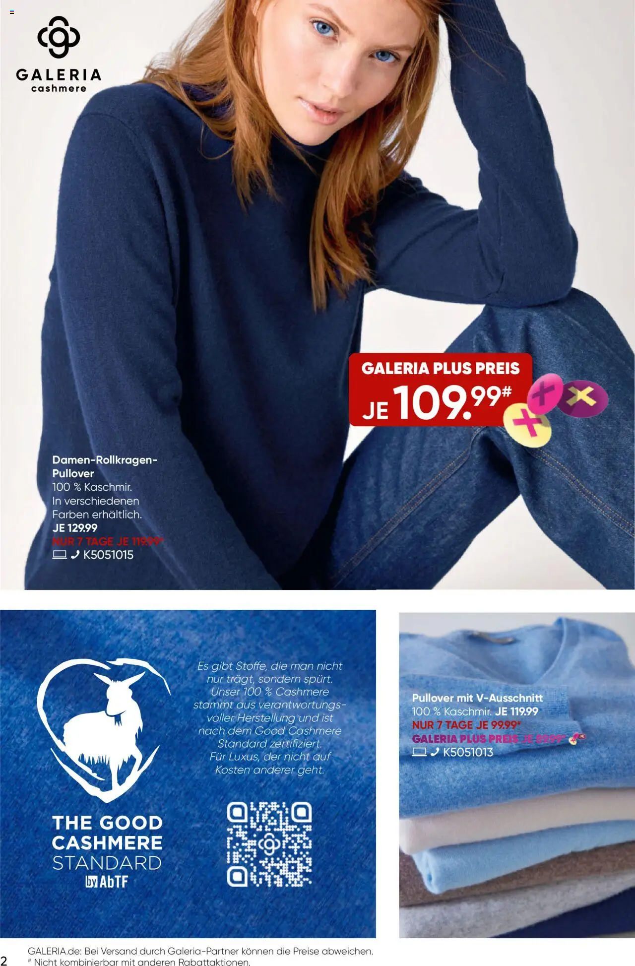 Galeria Karstadt Kaufhof Prospekt 	 – gültig ab 17.09.2025 | Seite: 2 | Produkte: Pullover