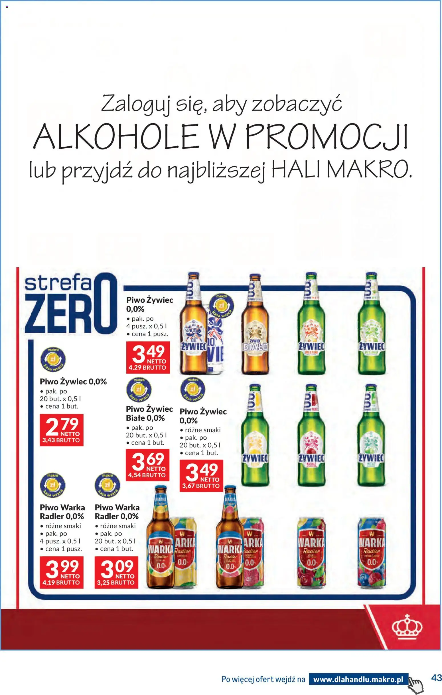 Makro Gazetka - Dystrybucja do sklepów od 20.01.2026 | Strona: 43 | Produkty: Warka, Piwo Warka, Piwo