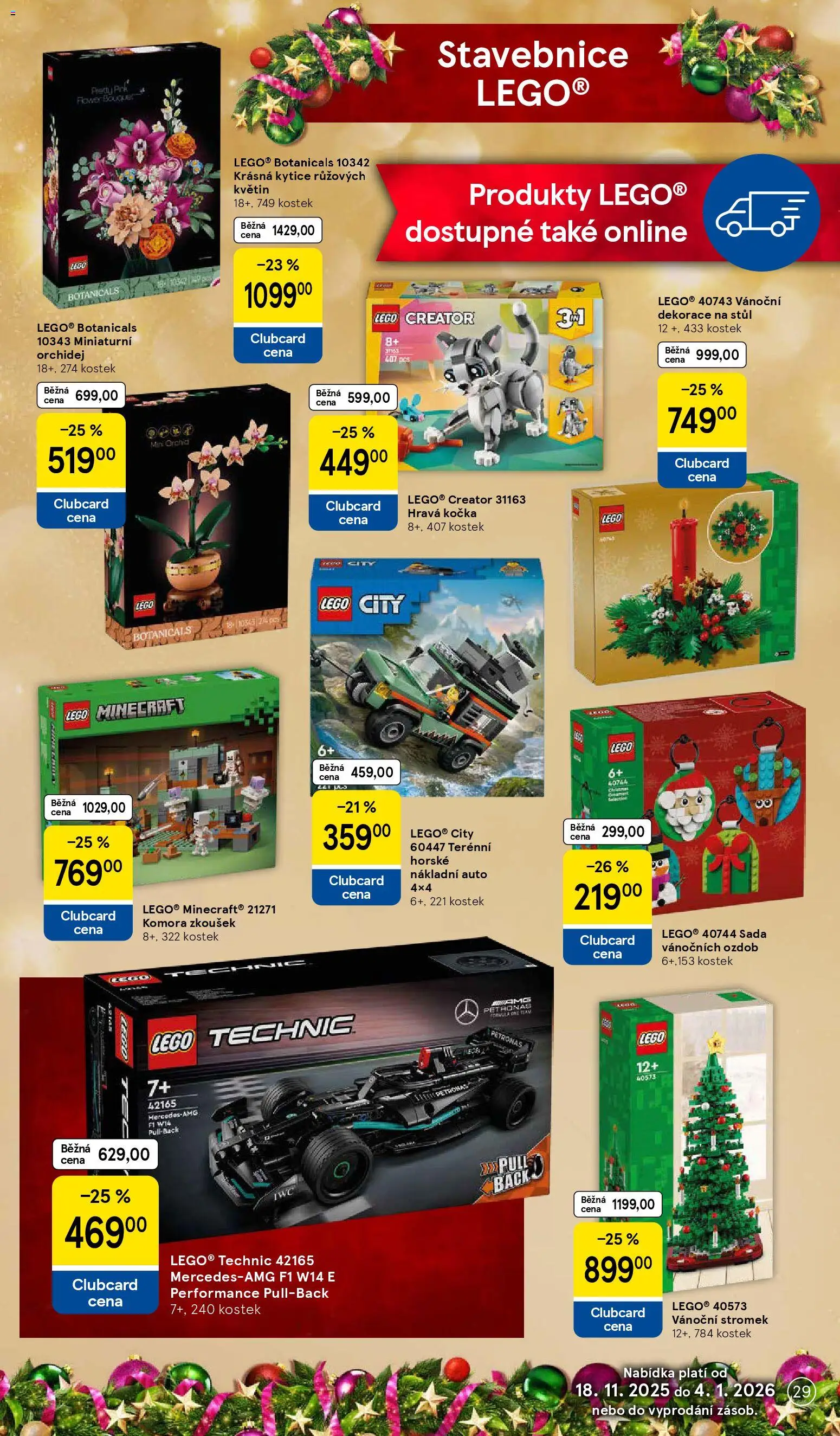 Tesco katalog od 25.11.2025 | Strana: 29 | Produkty: LEGO, Stavebnice, Vánoční dekorace, Dekorace