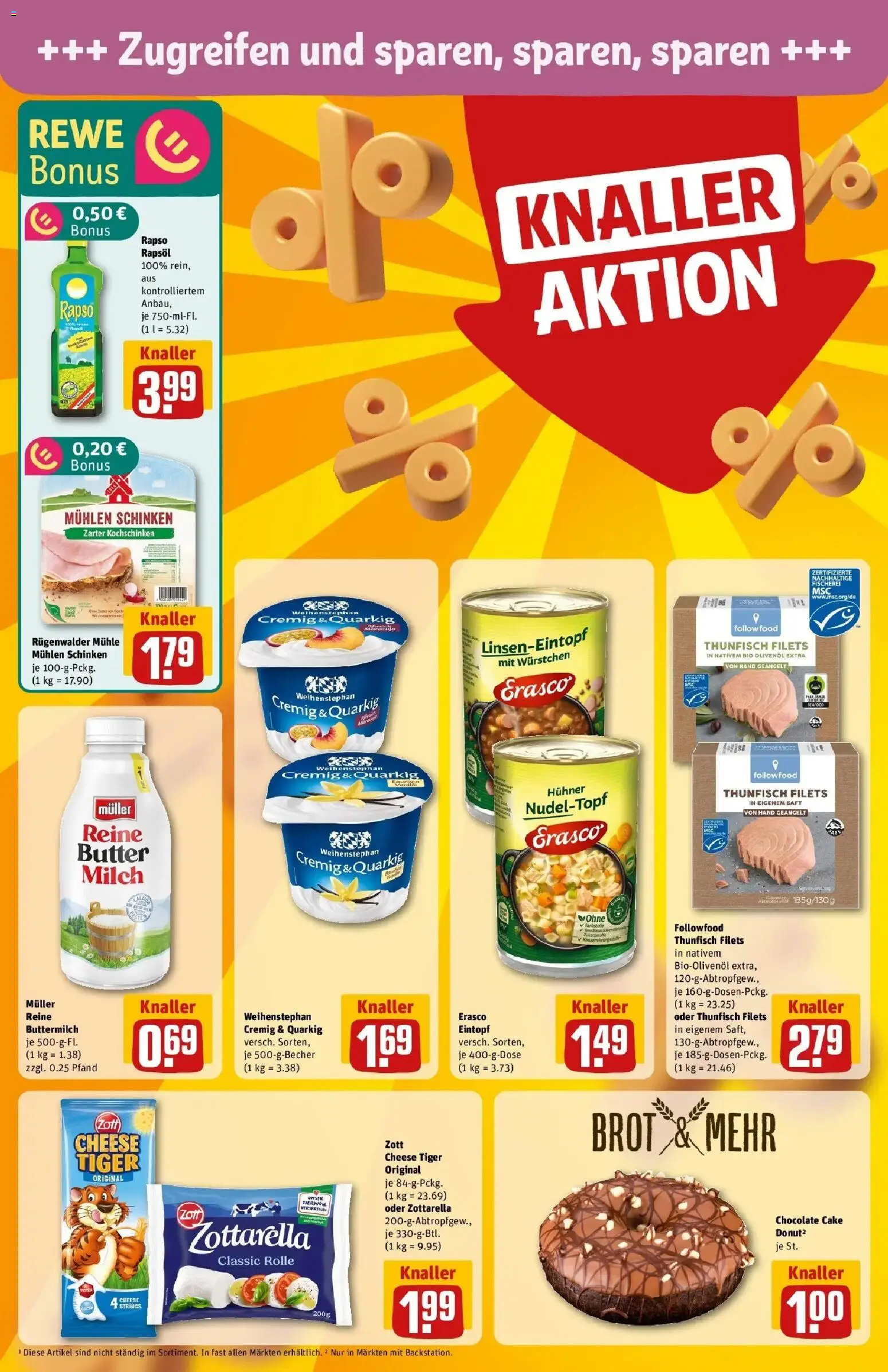 Rewe Prospekt Olching Geiselbullach	 – gültig ab 15.03.2026 | Seite: 6 | Produkte: Mühle, Buttermilch, Butter, Saft