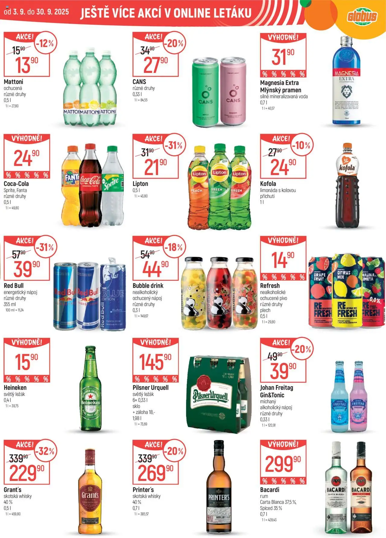 Globus leták - Brno od 10.09.2025 | Strana: 34 | Produkty: Pivo, Pilsner, Sprite, Cola