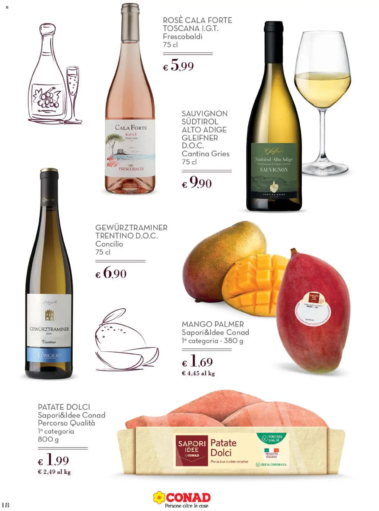 Volantino Conad del 10.09.2025 | Pagina: 18 | Prodotti: Patate, Mango