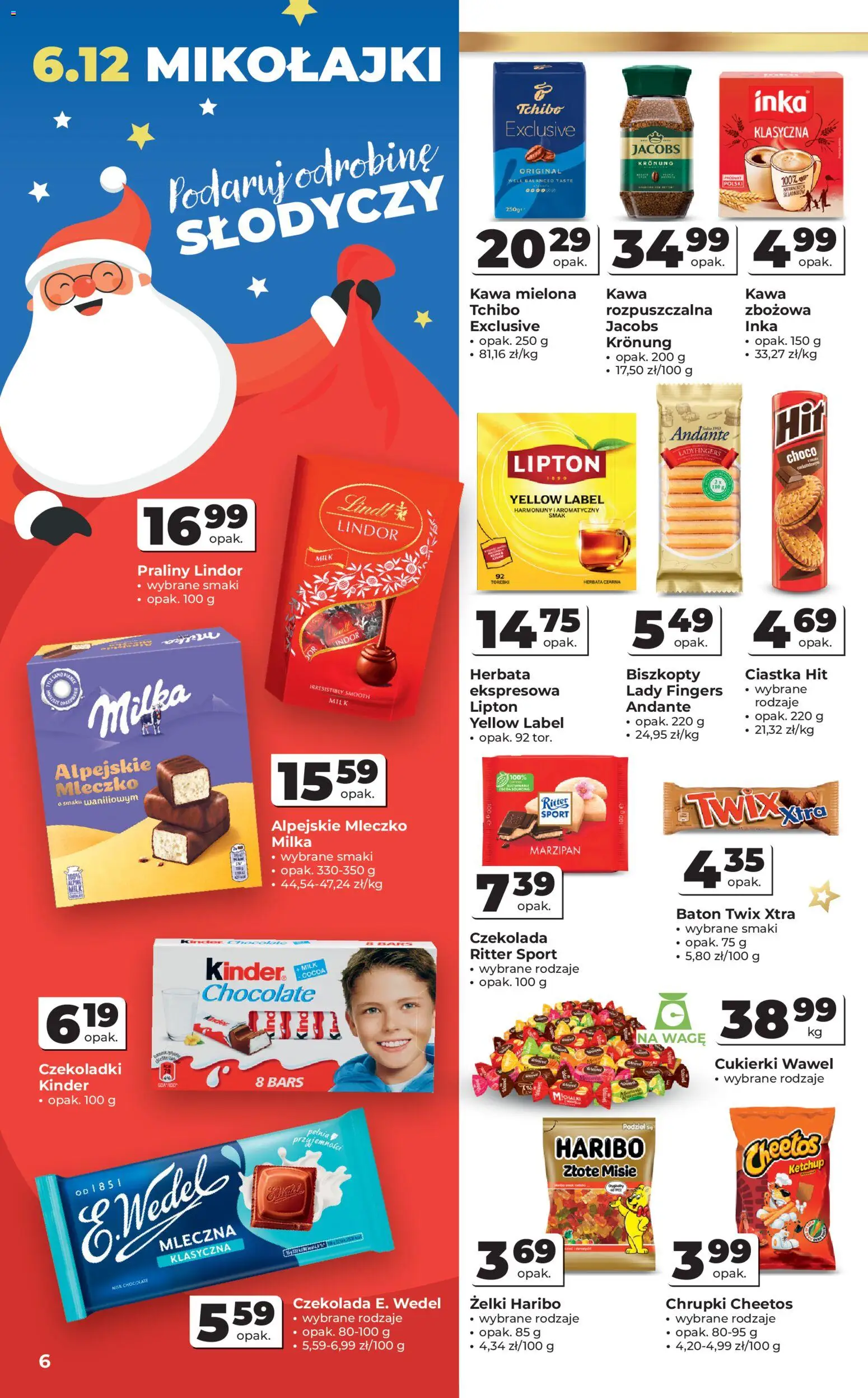 Odido Gazetka od 03.12.2025 | Strona: 6 | Produkty: Czekoladki, Baton, Żelki, Czekolada