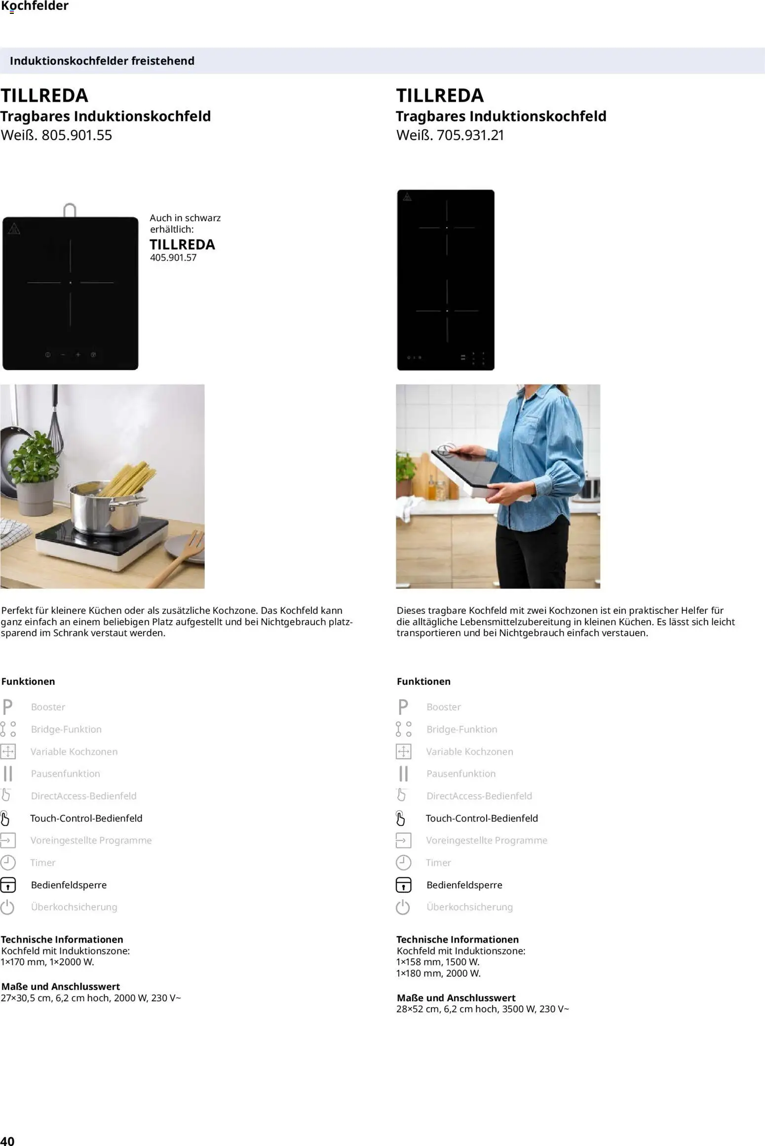 Ikea Elektrogeräte – gültig ab 02.01.2026 | Seite: 40 | Produkte: Schrank, Kochfeld, Kuchen