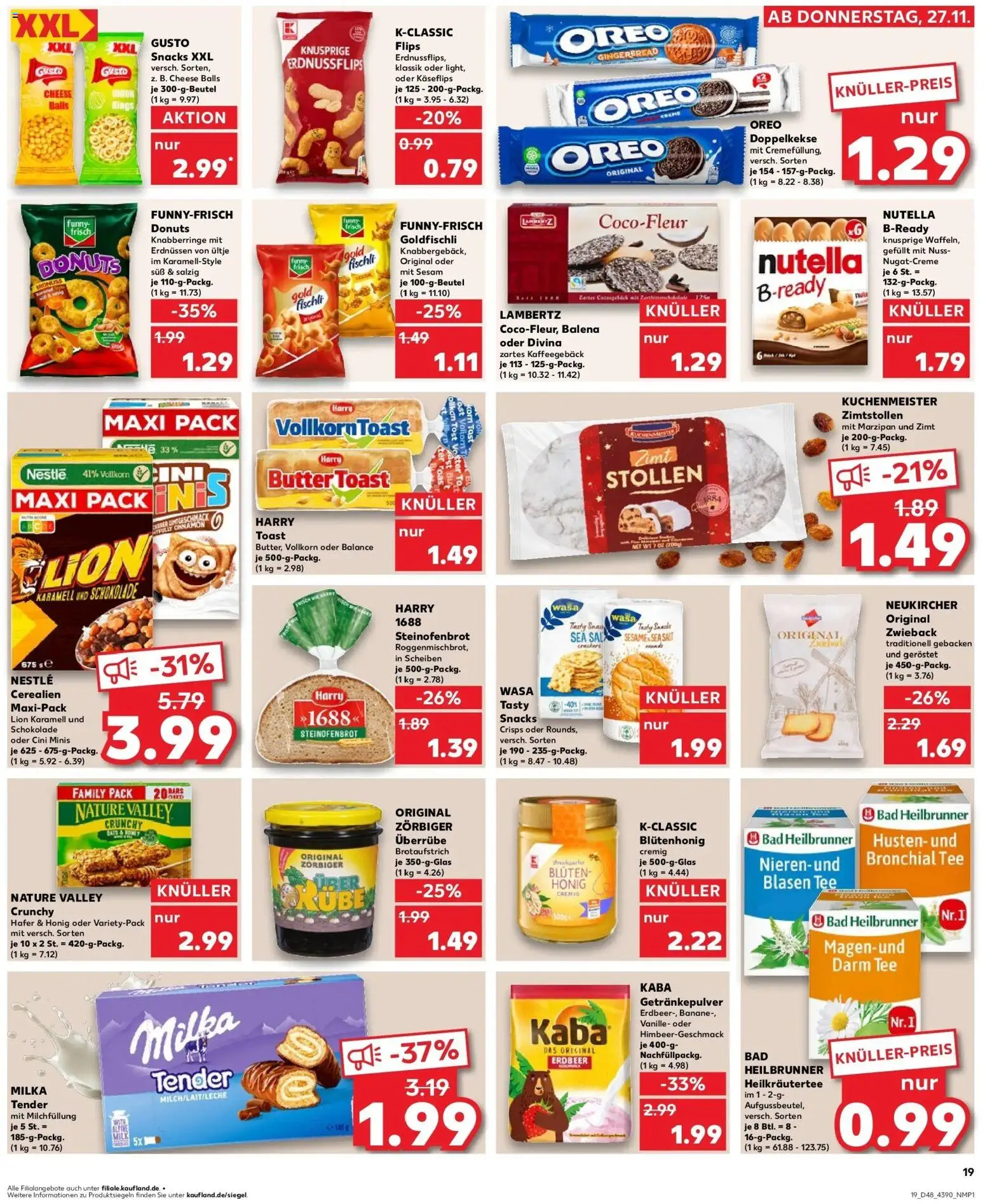 Kaufland prospekt Riesa	 – gültig ab 27.11.2025 | Seite: 19 | Produkte: Butter, Toast, Bad, Donuts