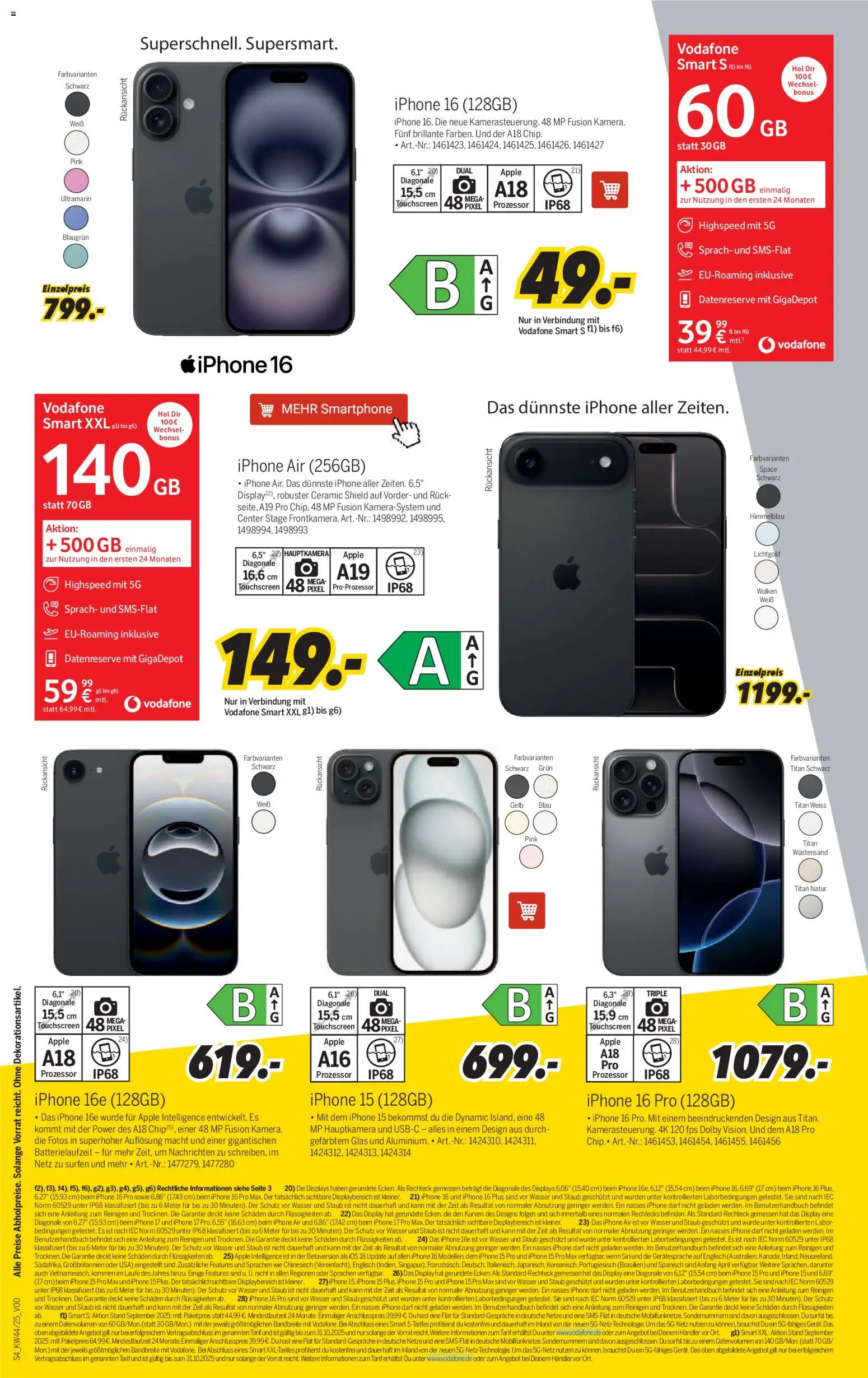 Medimax Prospekt 	 – gültig ab 25.10.2025 | Seite: 4 | Produkte: Iphone, Apple, Wasser, Smartphone