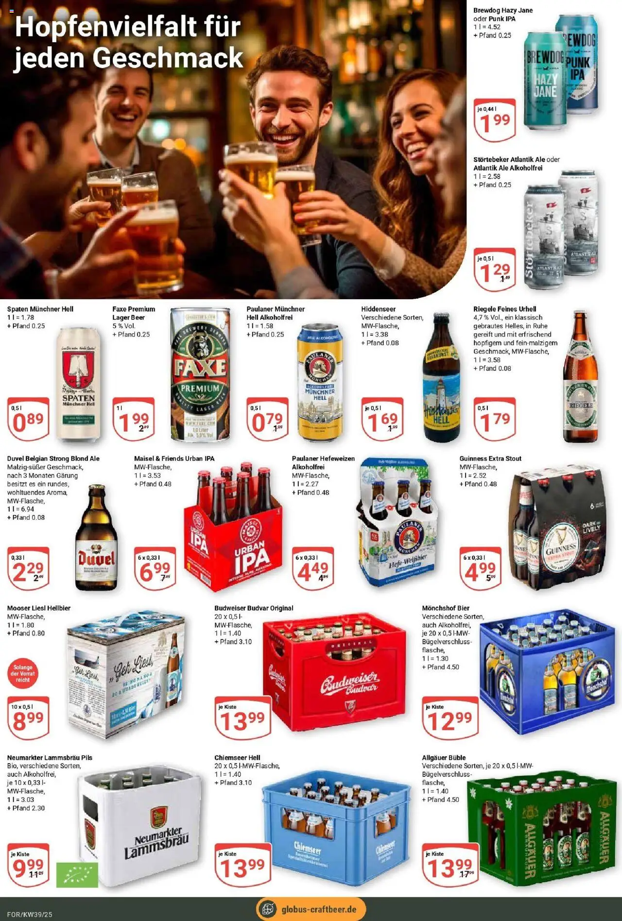 Globus prospekt Forchheim	 – gültig ab 21.09.2025 | Seite: 19 | Produkte: Monchshof, Bier, Pils, Paulaner