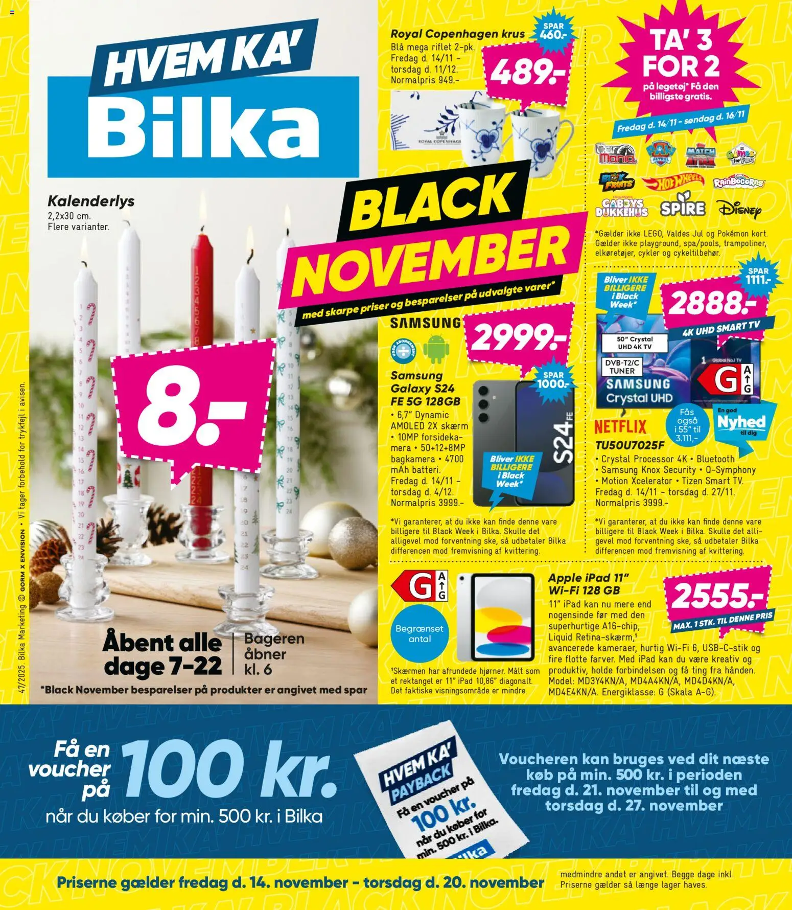 Bilka tilbudsavis – gyldig fra 14.11.2025 | Side: 1 | Produkter: Processor, Skærm, Smart TV, Søm