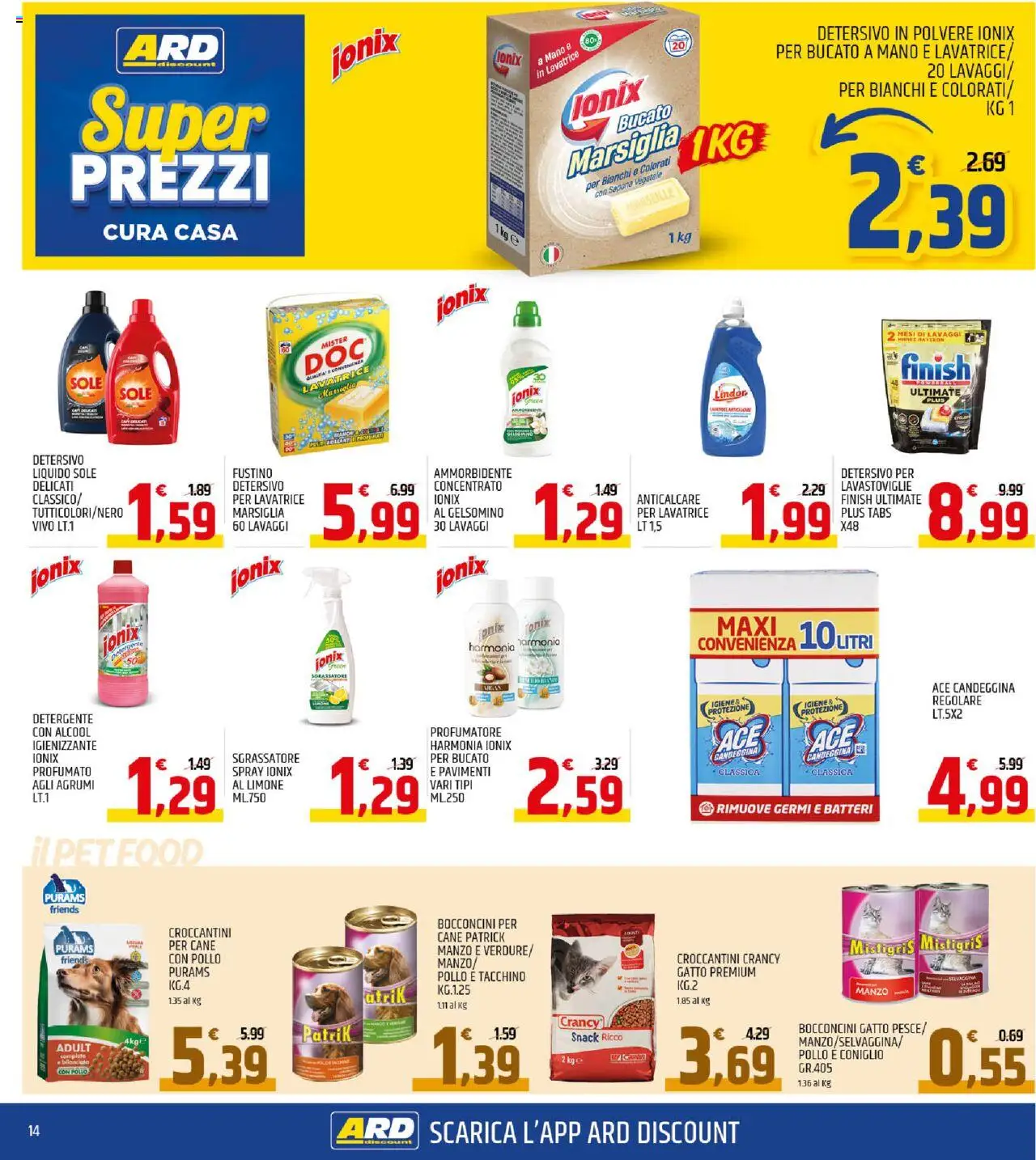 Volantino ARD Discount del 11.09.2025 | Pagina: 14 | Prodotti: Pollo, Candeggina, Anticalcare, Limone