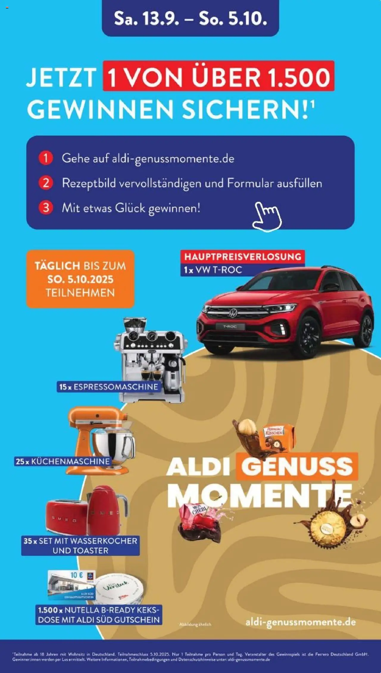Aldi Süd Prospekt 	 – gültig ab 22.09.2025 | Seite: 29 | Produkte: Wasserkocher, Toaster, Nutella