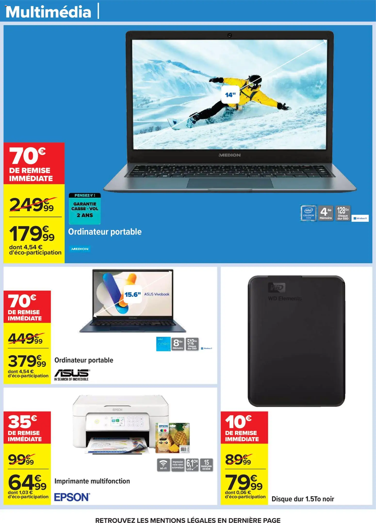 {H1} | Page: 85 | Produits: Imprimante, Imprimante multifonction, Ordinateur portable, Portable