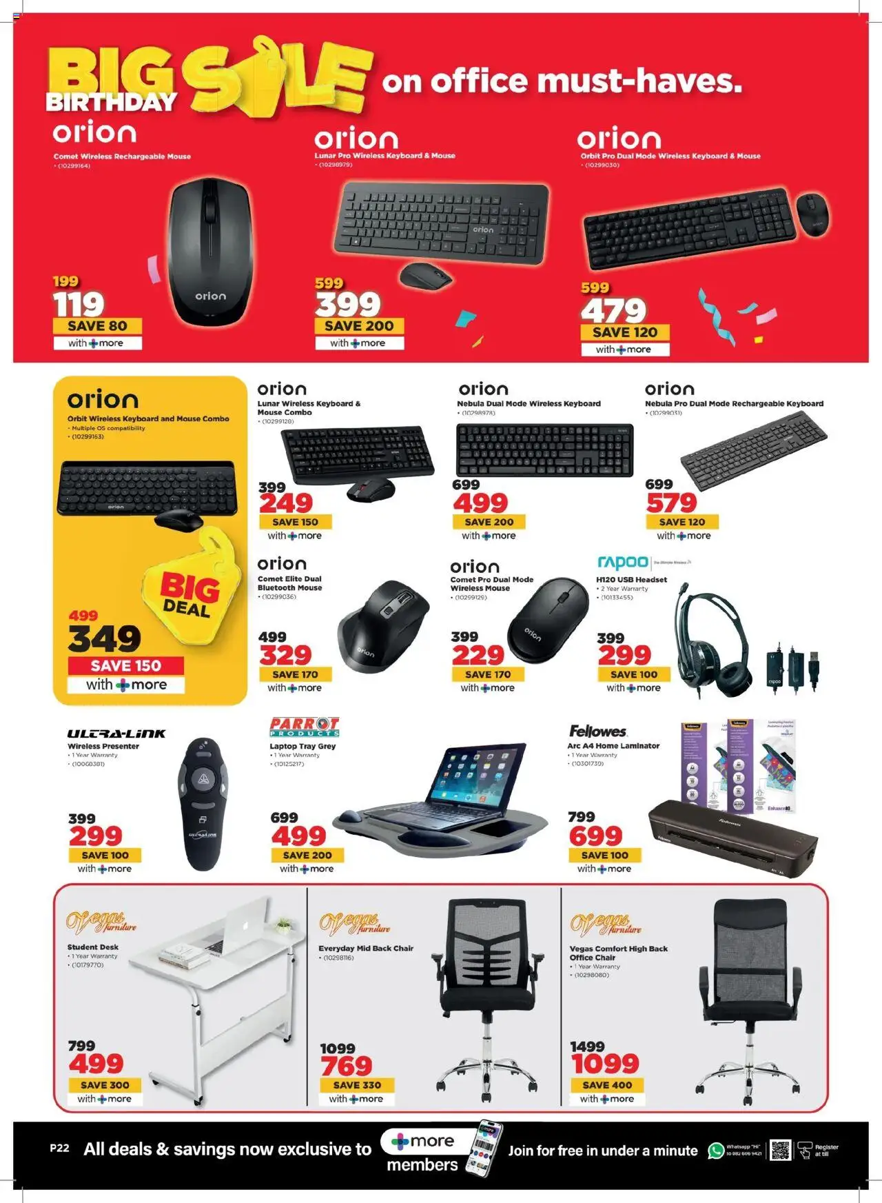 New HiFi Corp catalogue – valid from 25.09.2025 | Page: 22 | Products: Headset, Mouse, Laptop, Chair