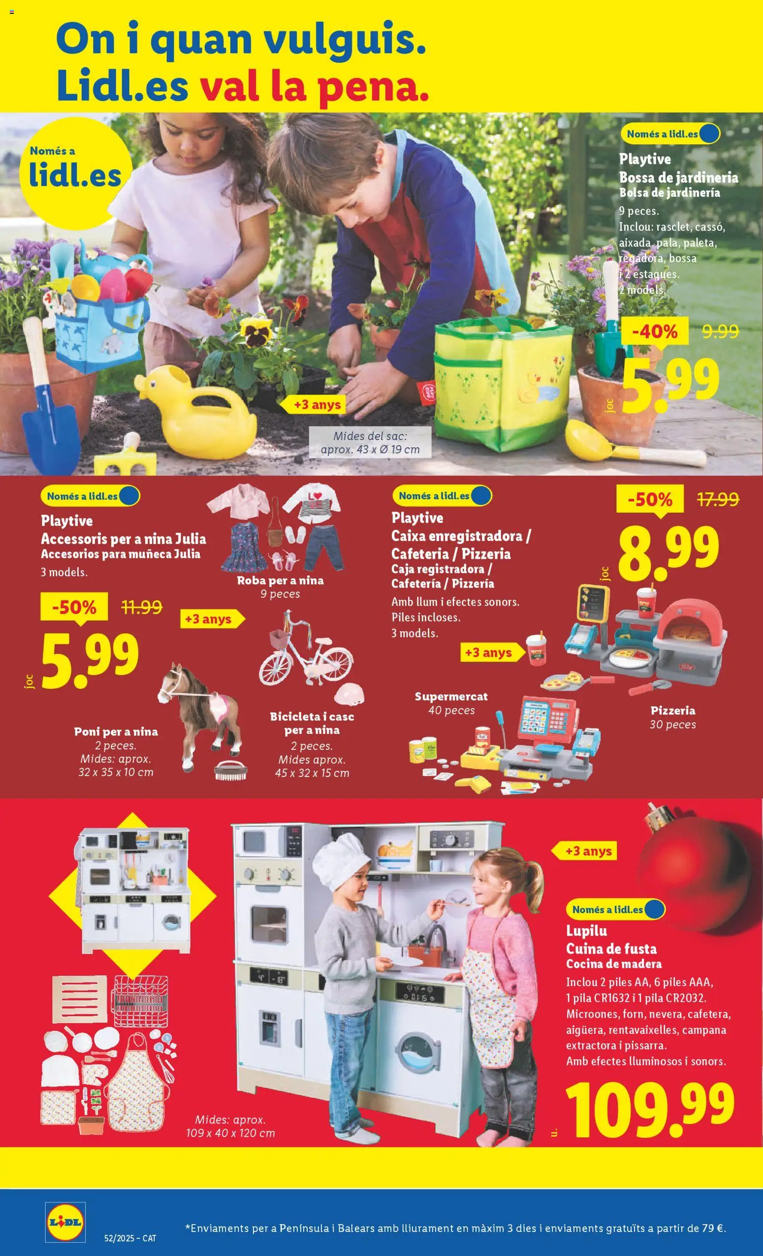 Lidl folleto de bazar │ válido desde el 22.12.2025 | Página: 4 | Productos: Bicicleta, Muñeca, Cocina, Caja