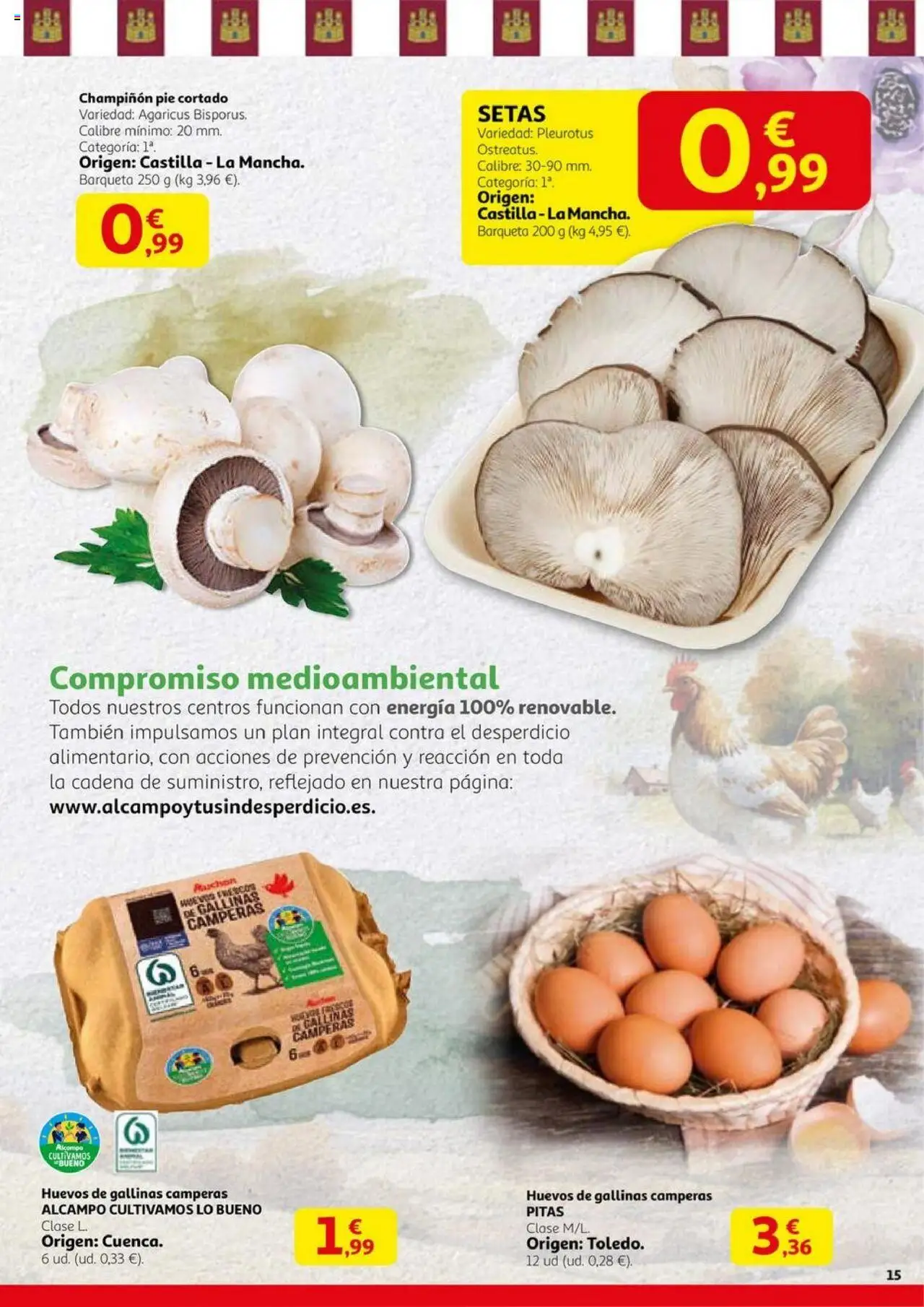 Alcampo - Castilla La Mancha auténtica por naturaleza │ válido desde el 06.10.2025 | Página: 15 | Productos: Huevos