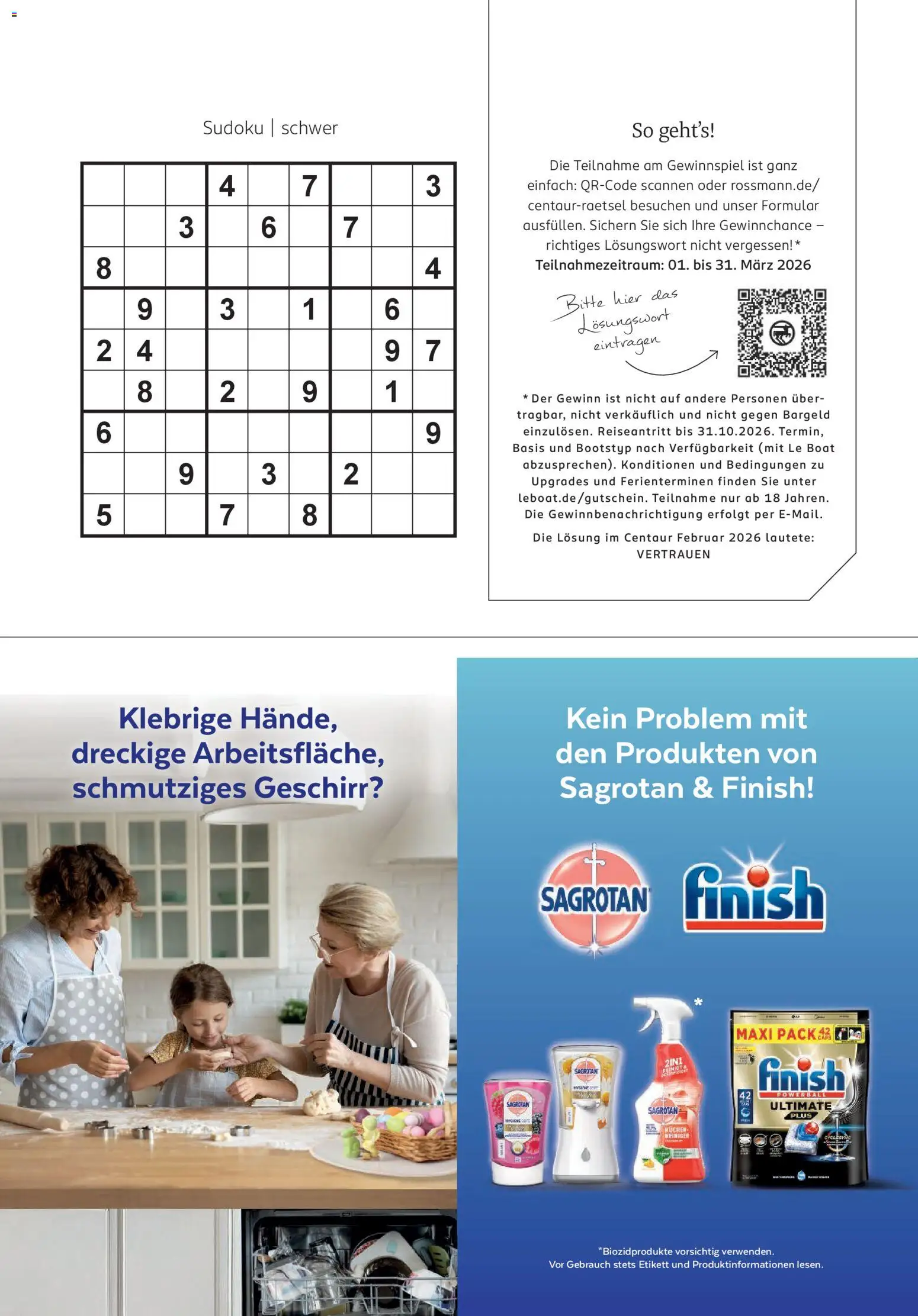 Rossmann Centaur – gültig ab 01.03.2026 | Seite: 81 | Produkte: Finish, Kuchen