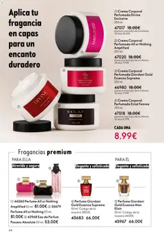 Vista previa Oriflame - Catálogo Campaña 15 válido desde el 29.10.2025 | Página: 64 | Productos: Perfume, Crema, Body, Eau de parfum