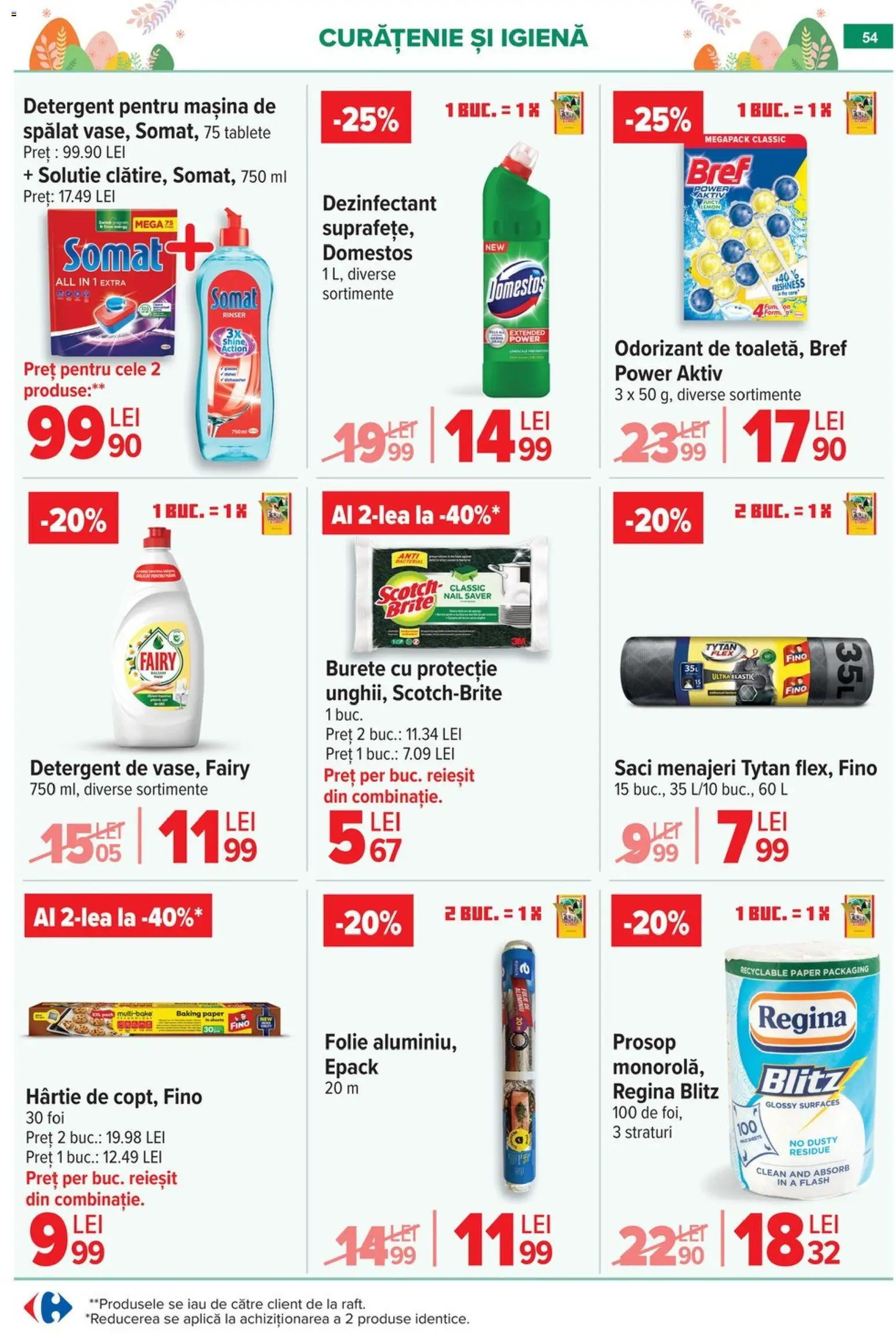 Noul catalog Carrefour – valabil de la 06.04.2026 | Pagină: 60 | Produse: Pomelo, Saci menajeri, Burete, Detergent