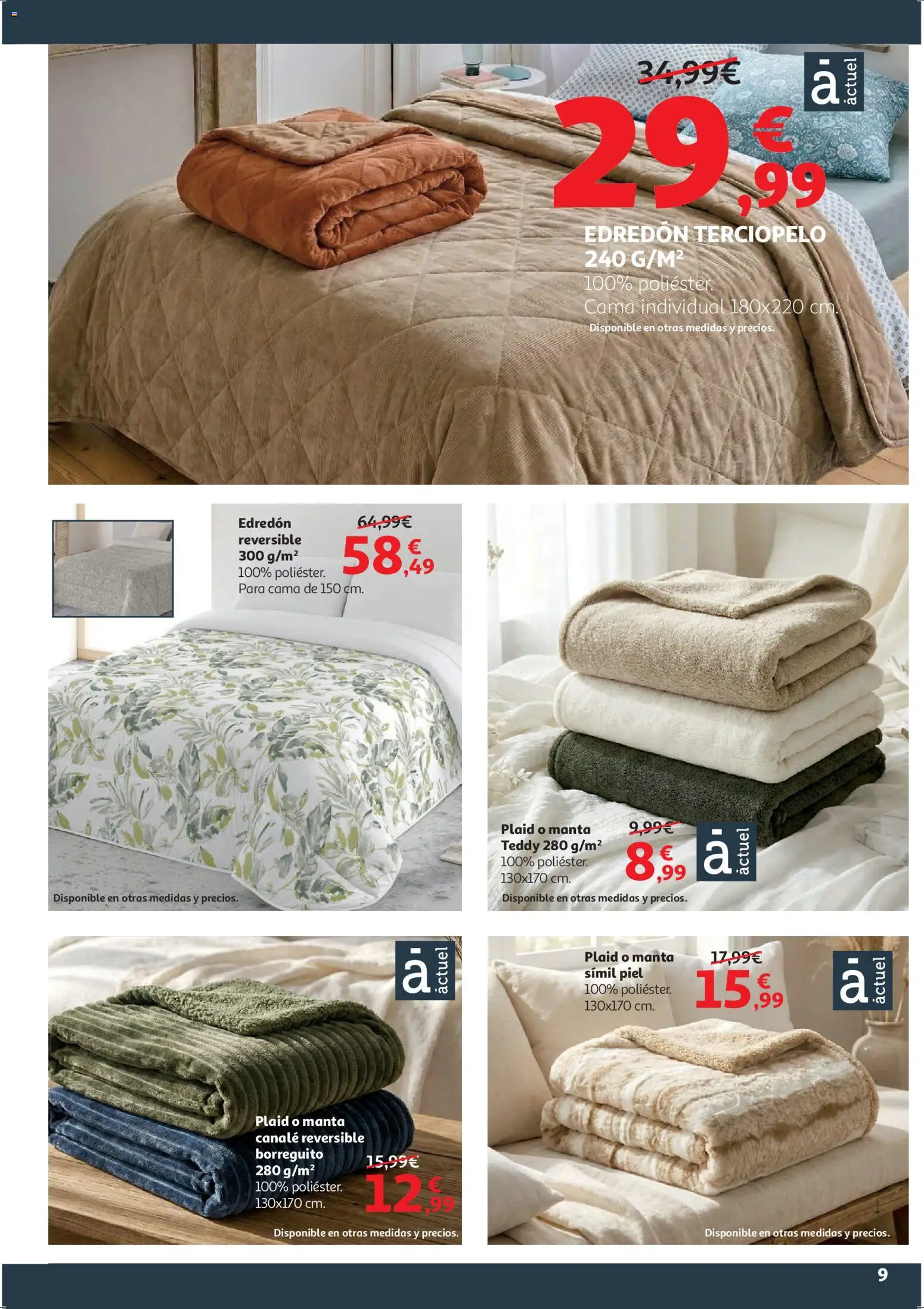 Alcampo - HG Blanco │ válido desde el 09.01.2026 | Página: 9 | Productos: Edredón, Manta, Cama