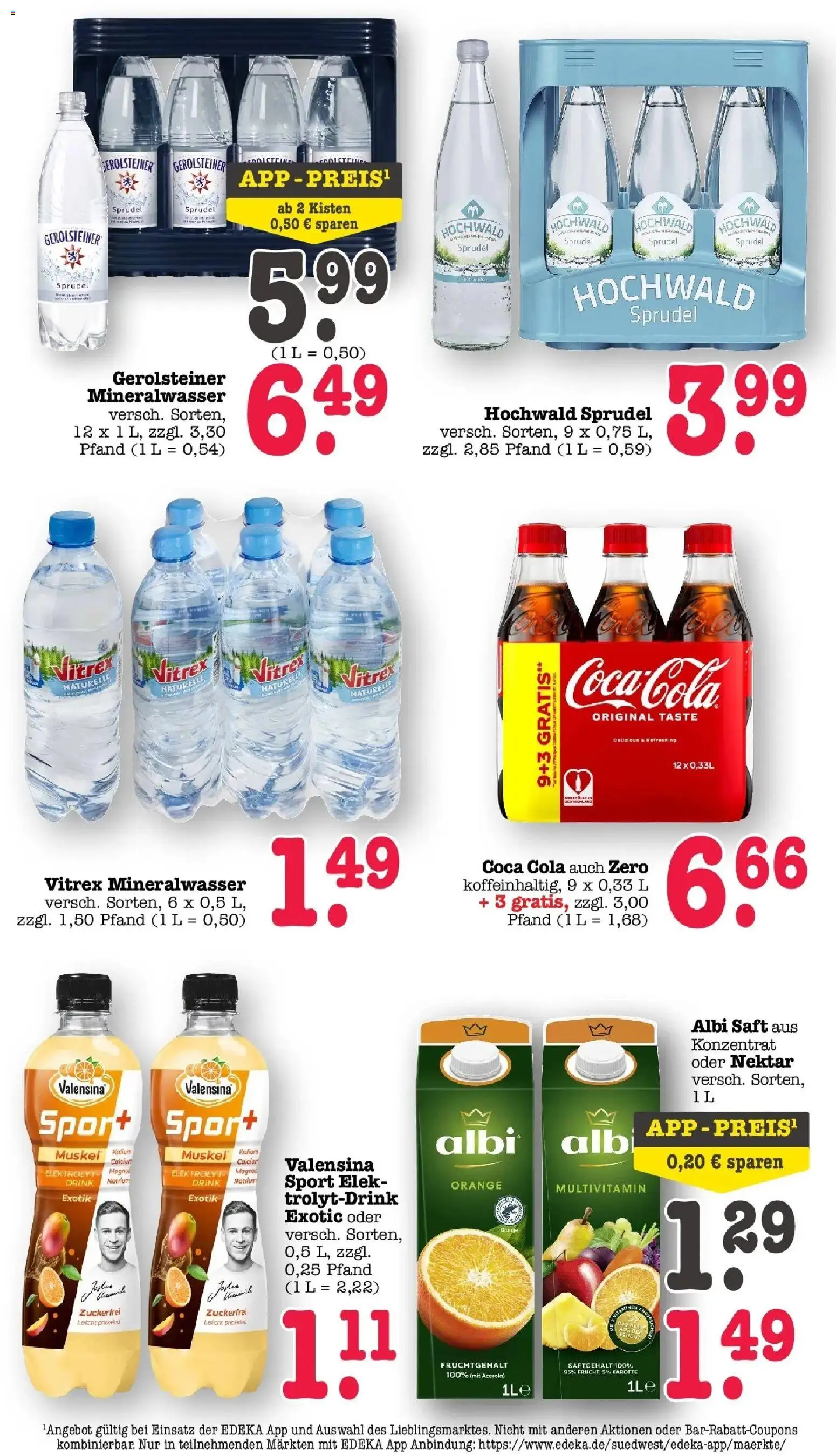 Edeka prospekt Wörth Am Rhein	 – gültig ab 05.04.2026 | Seite: 47 | Produkte: Cola, Mineralwasser, Saft, Gerolsteiner