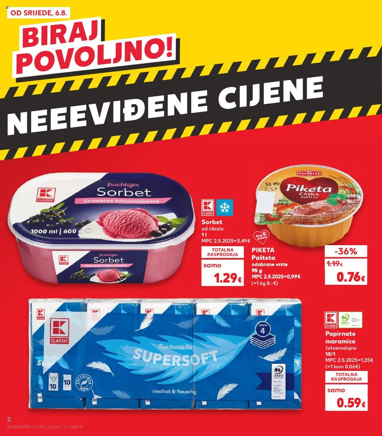 Kaufland katalog | vrijedi od 06.08.2025 | Stranica: 2 | Proizvodi: Podravka, Pašteta