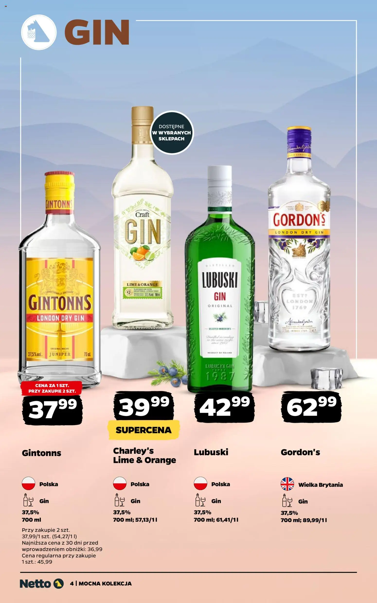 Netto gazetka - Alkohole mocne od 16.02.2026 | Strona: 4 | Produkty: Gin Lubuski, Gin