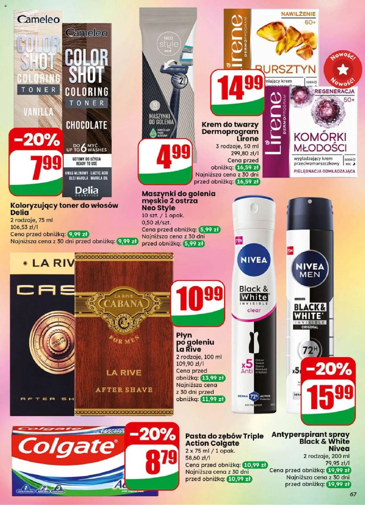 Dino Gazetka od 14.01.2026 | Strona: 67 | Produkty: Maszynki do golenia, Krem, Antyperspirant, Krem do twarzy