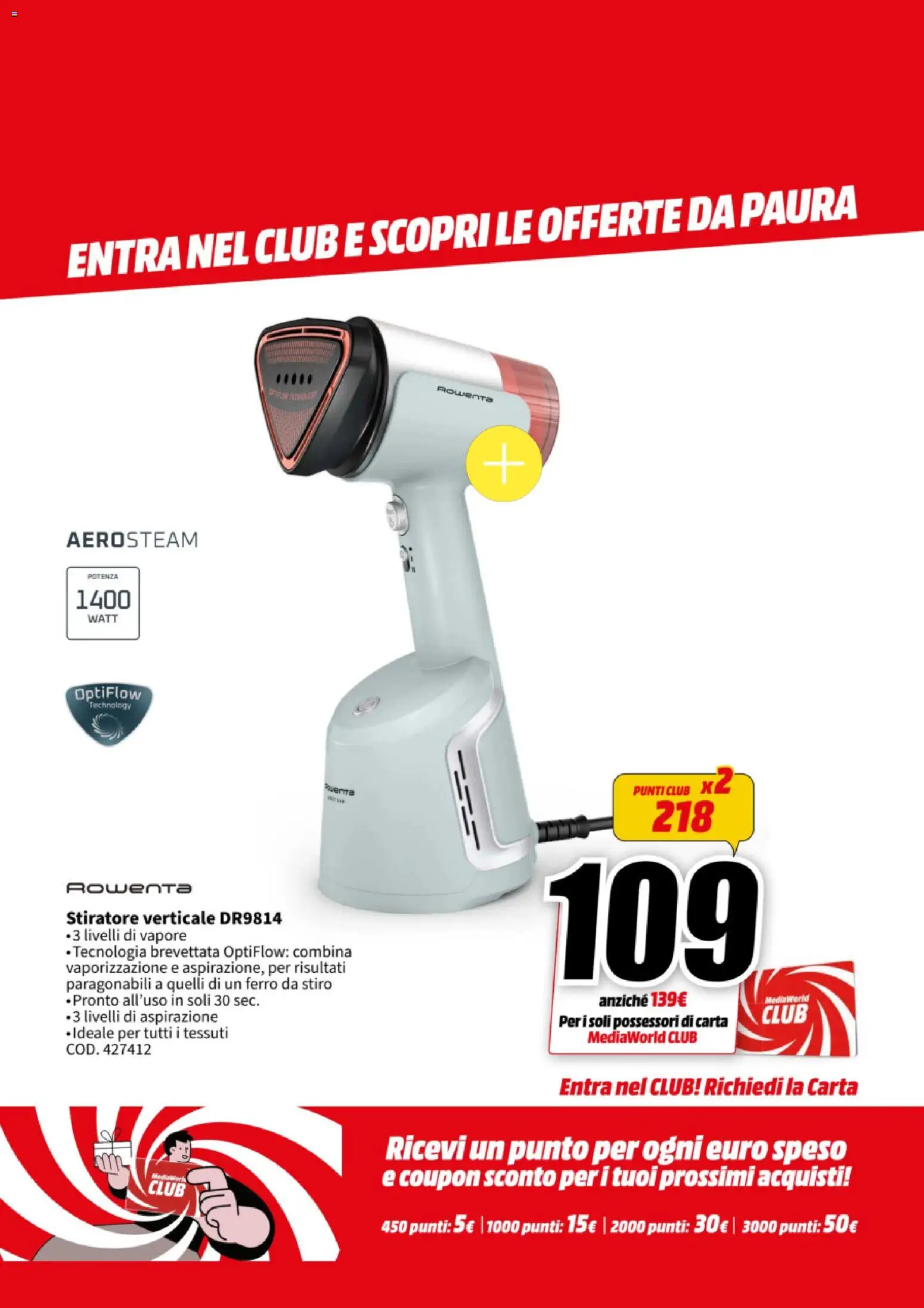 Volantino Media World del 27.10.2025 | Pagina: 67 | Prodotti: Stiratore verticale, Ferro da stiro