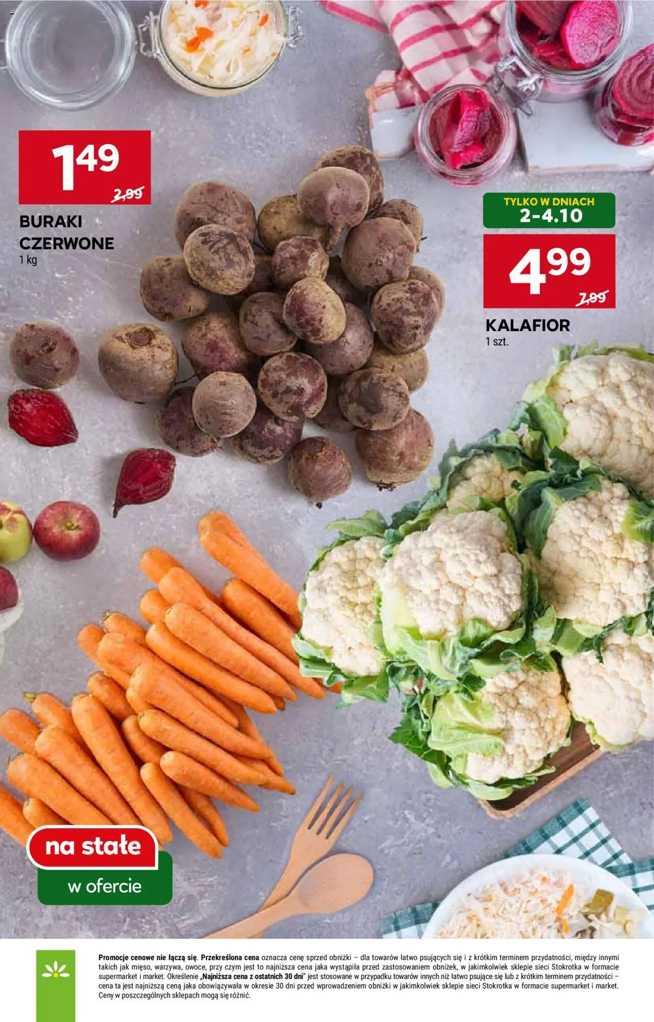 Stokrotka Gazetka - Market od 02.10.2025 | Strona: 11 | Produkty: Kalafior, Stokrotka, Buraki