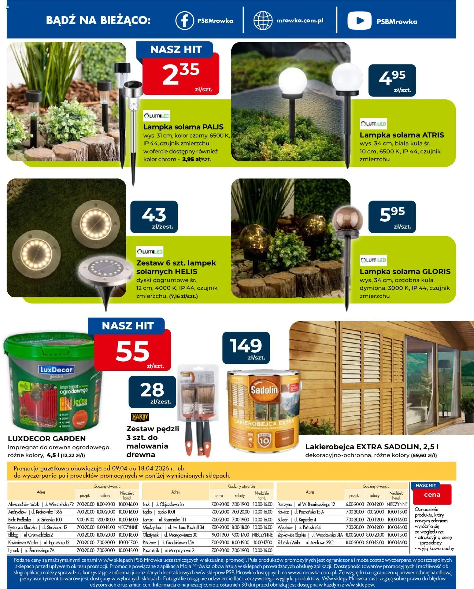 Mrówka gazetka - Elbląg od 09.04.2026 | Strona: 12 | Produkty: Impregnat do drewna