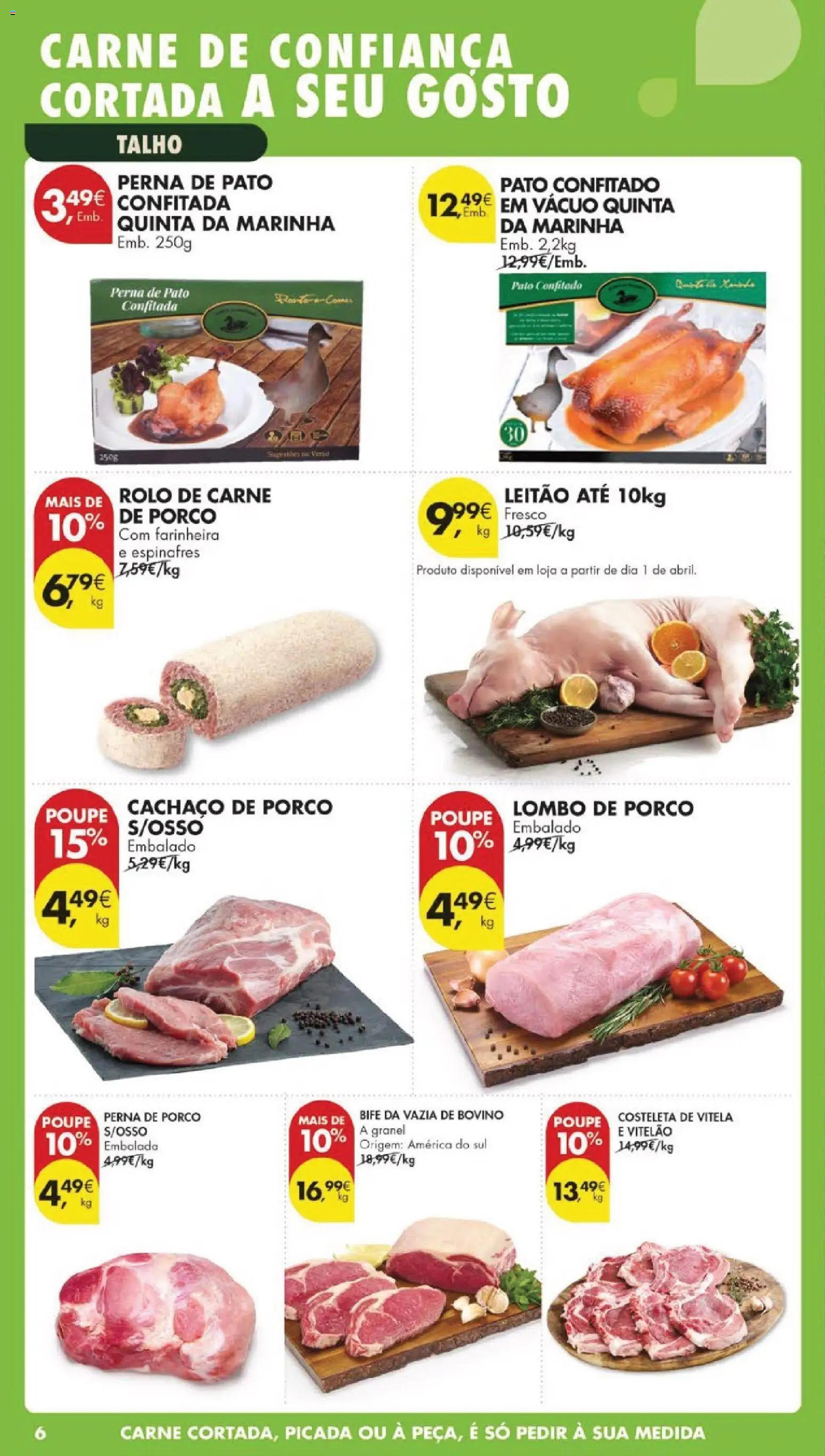 Pingo Doce folheto │ válido de 31.03.2026 | Página: 6 | Produtos: Vitela, Espinafres, Lombo, Carne