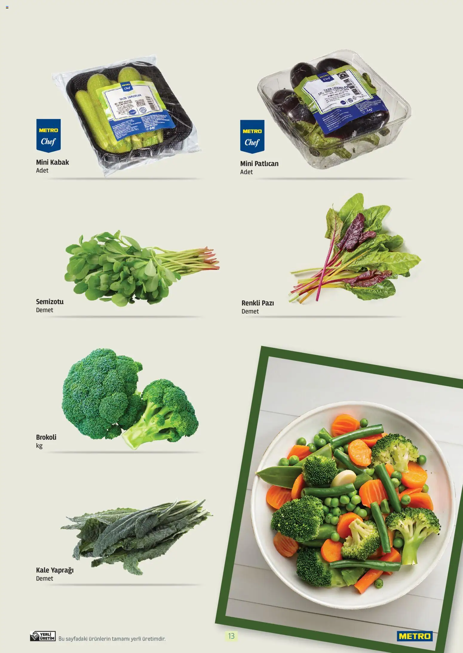Metro - Bitki Bazlı ve Vegan 2025 - 21.10.2025 tarihinden itibaren geçerlidir | Sayfa: 13 | Ürünler: Pazi, Kabak, Patlıcan, Brokoli