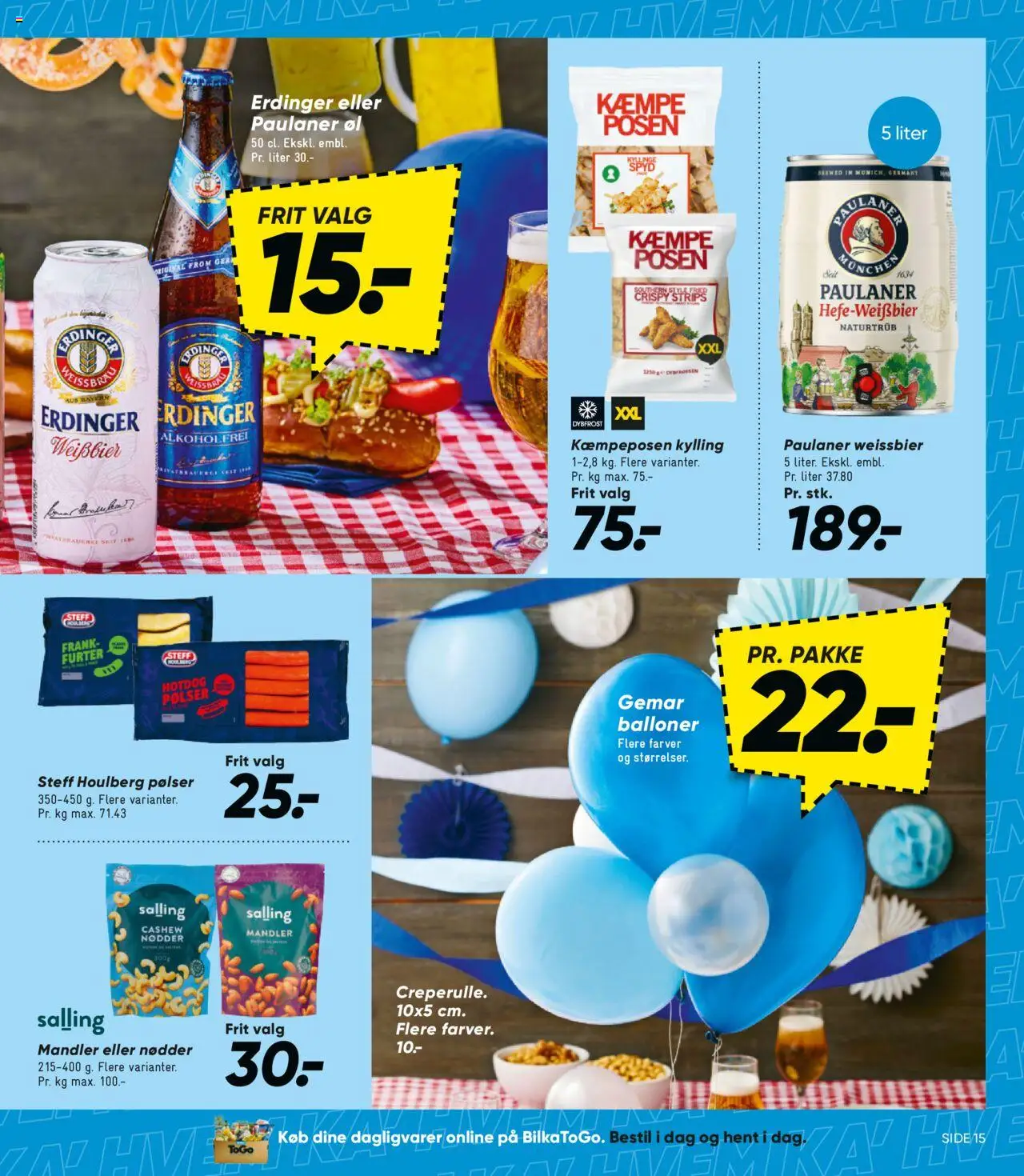 Bilka tilbudsavis – gyldig fra 12.09.2025 | Side: 17 | Produkter: Pølser, Øl, Nødder, Mandler