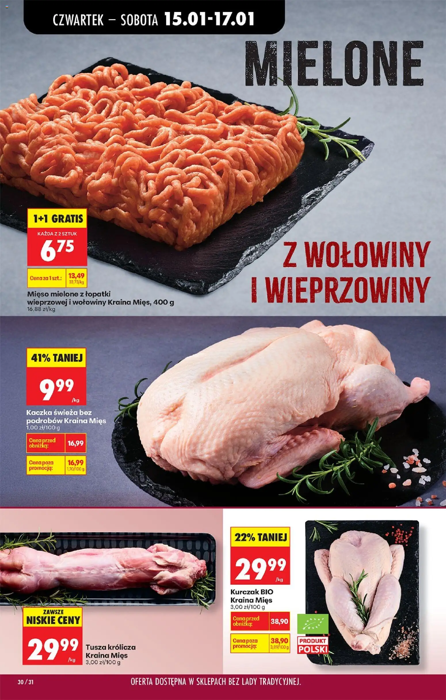 Biedronka gazetka - Oferta w tym tygodniu od 15.01.2026 | Strona: 36 | Produkty: Kurczak, Kraina mięs, Kaczka, Mięso mielone