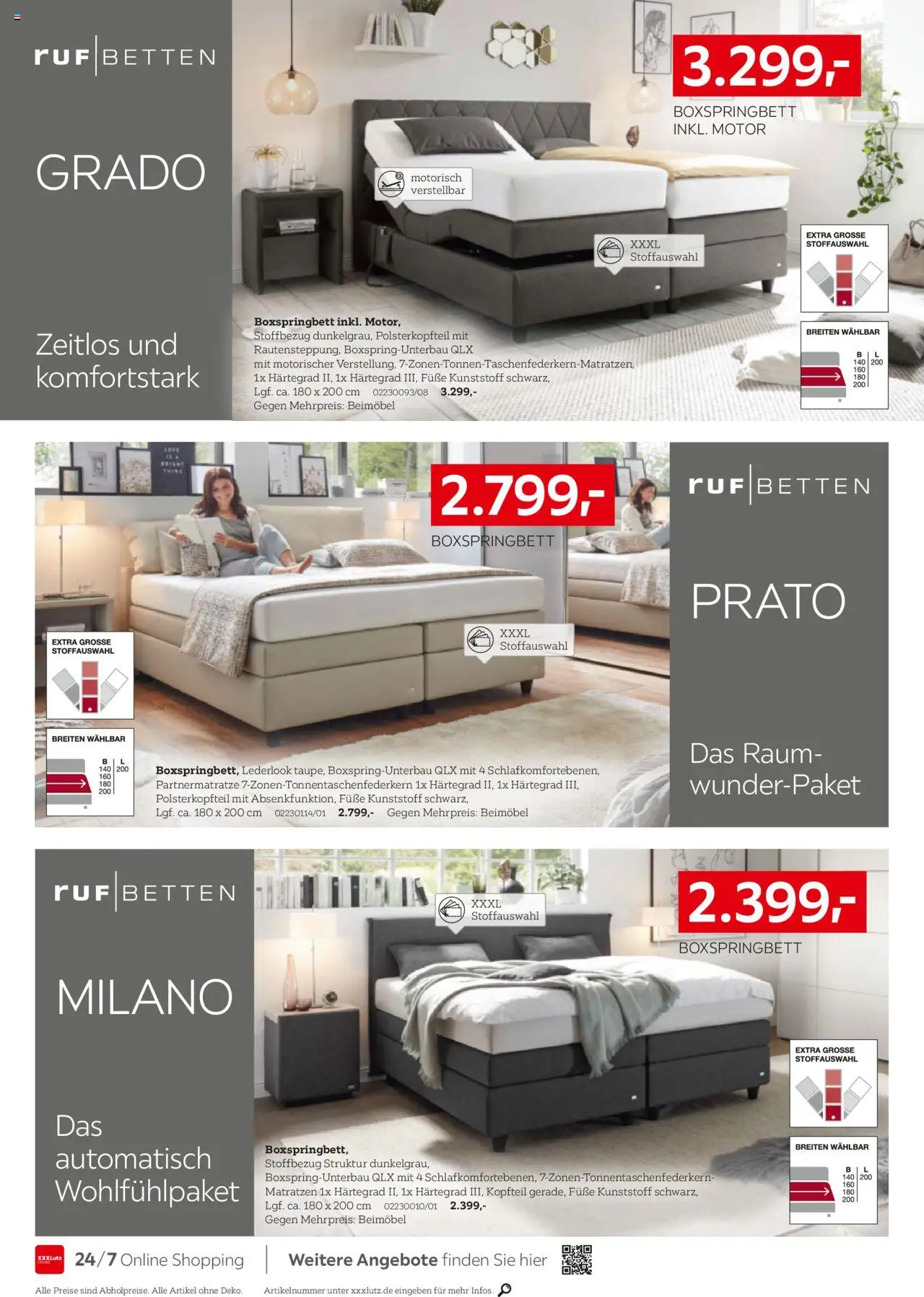 XXXL Lutz Schlafen Spezial - gültig ab dem 28.07.2025 | Seite: 8 | Produkte: Boxspringbett