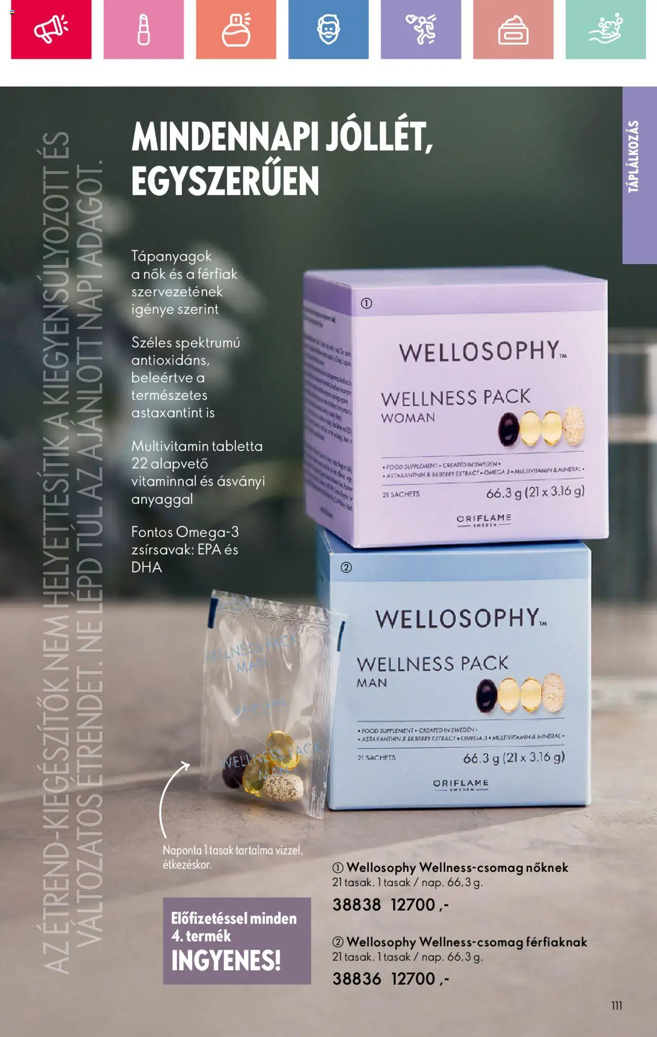 Oriflame akciós ujság - amely érvényes a következő dátumtól: 17.08.2025 | Oldal: 111 | Termékek: Omega 3, Multivitamin
