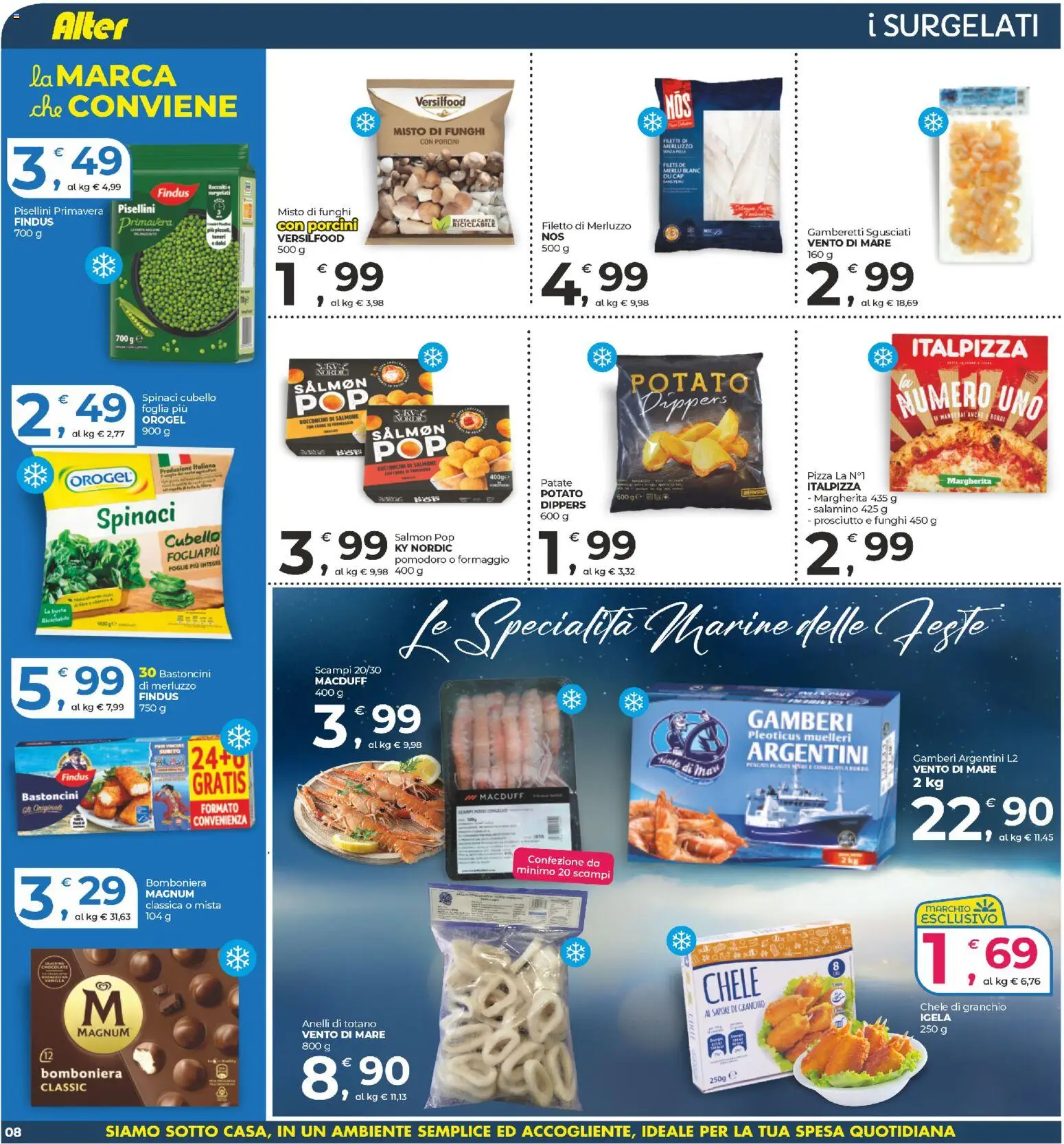 Volantino Alter Discount del 17.12.2025 | Pagina: 8 | Prodotti: Pizza, Patate, Formaggio, Prosciutto