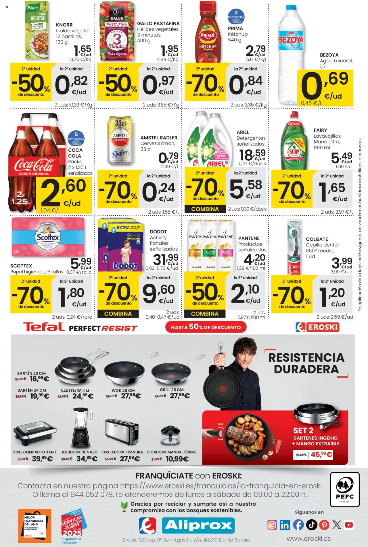 Eroski -  Aliprox │ válido desde el 31.07.2025 | Página: 4 | Productos: Champú, Cerveza, Té, Tostadora