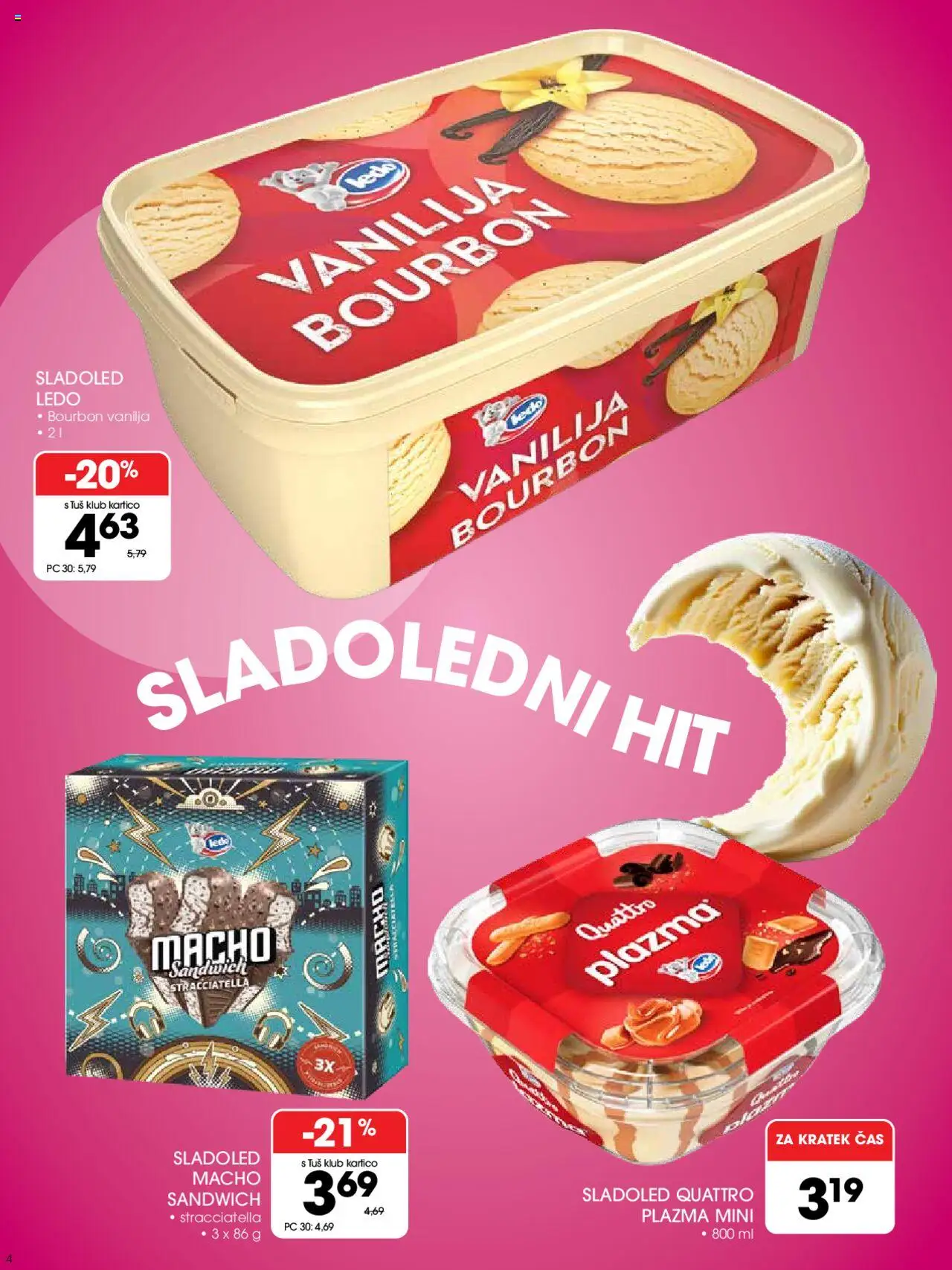Tuš katalog poletje v kornetu │ velja od 02.07.2025 | Stran: 4 | Izdelki: Sladoled